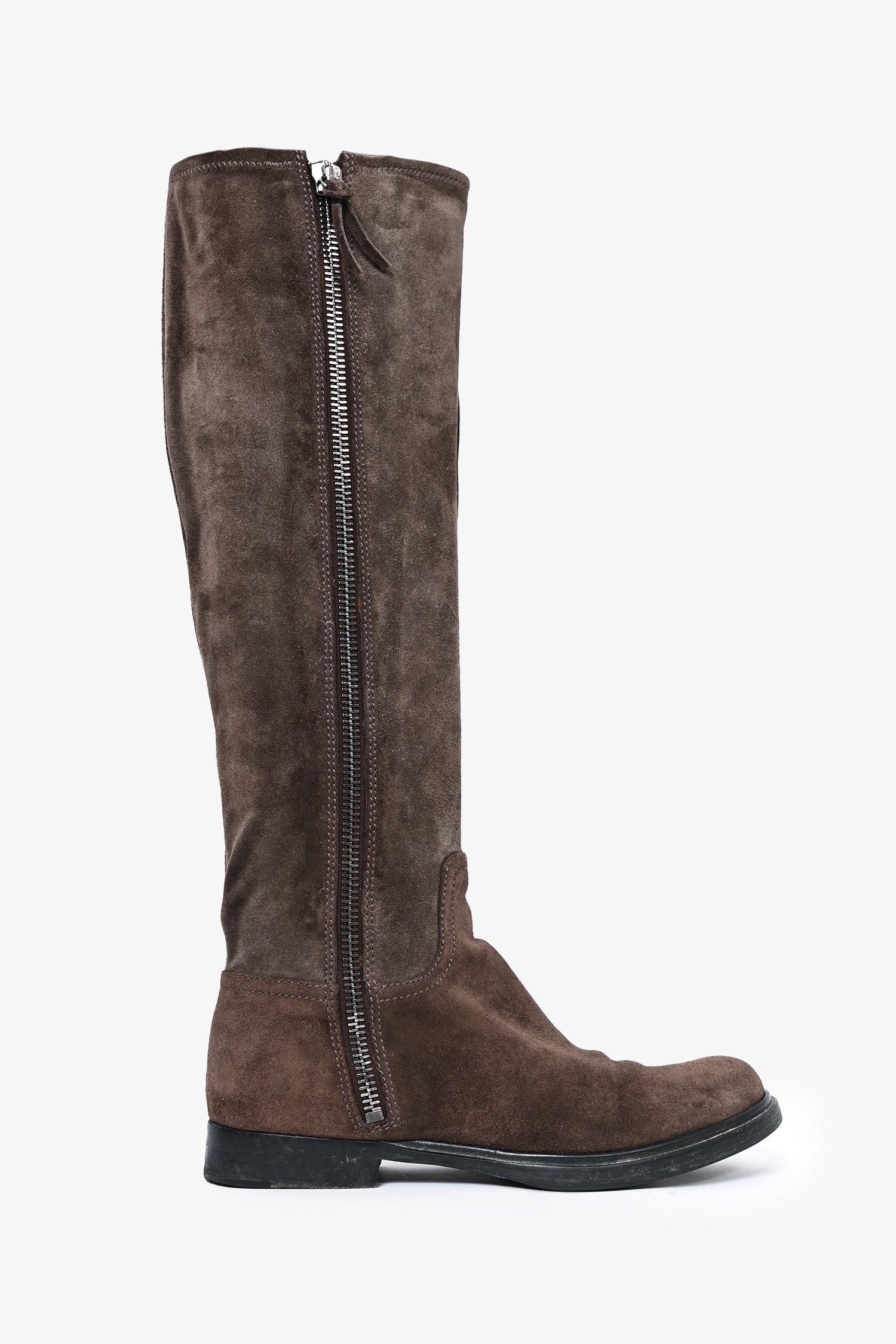 Miu Miu Brown Suede Knee High Boots Size 40.5 – Mine & Yours display picture 1