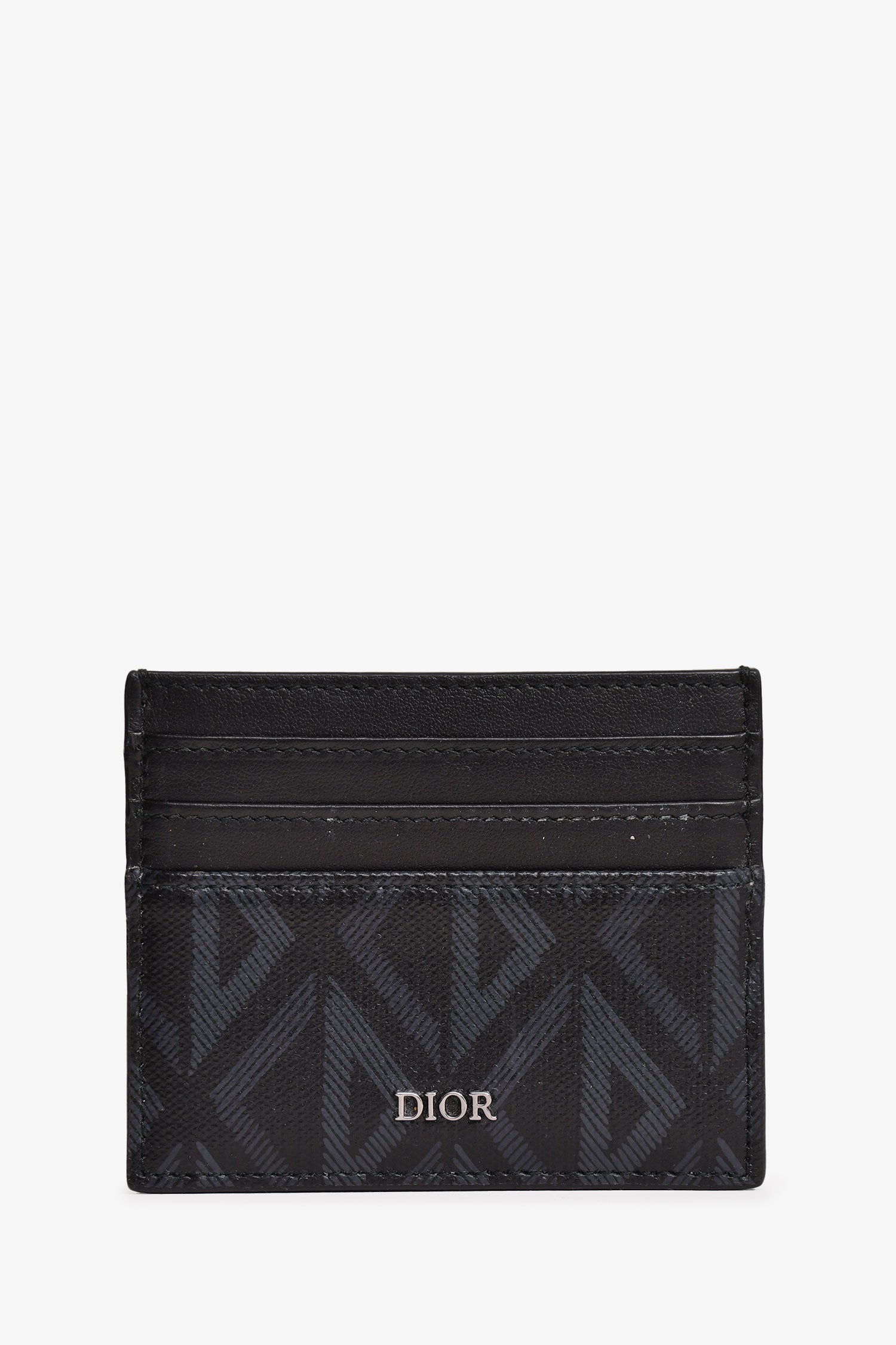 小物 Dior Infinite Card Holder Noir Dior Homme Black Leather CD Diamond Print Cardholder – Mine & Yours