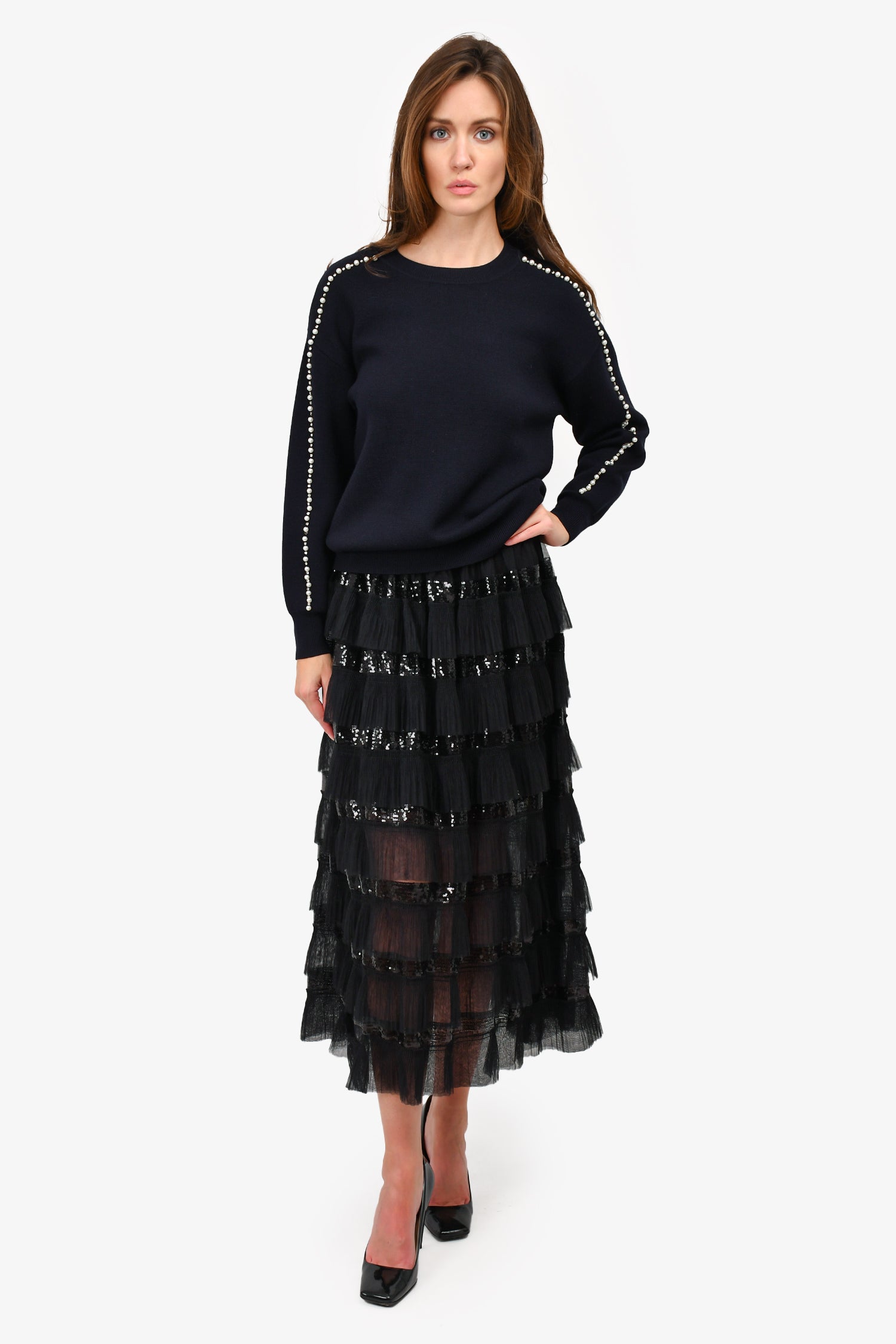 Truthfully Mine Tulle Maxi Skirt - Black
