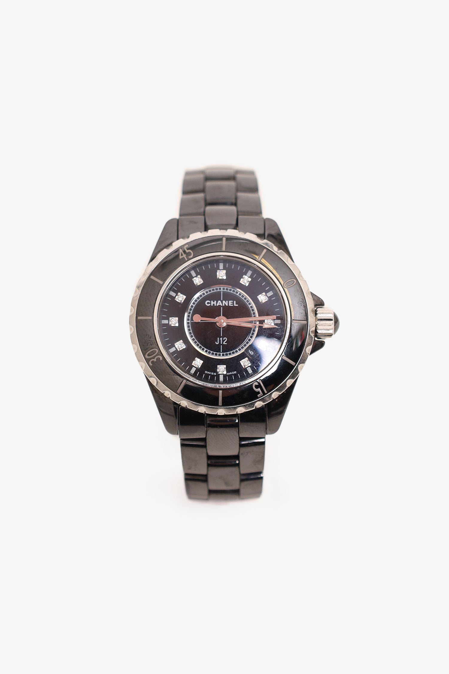 CHANEL 腕時計 Pre-Loved Chanel™ Black Enamel J12 33mm Quartz Movement Watch with