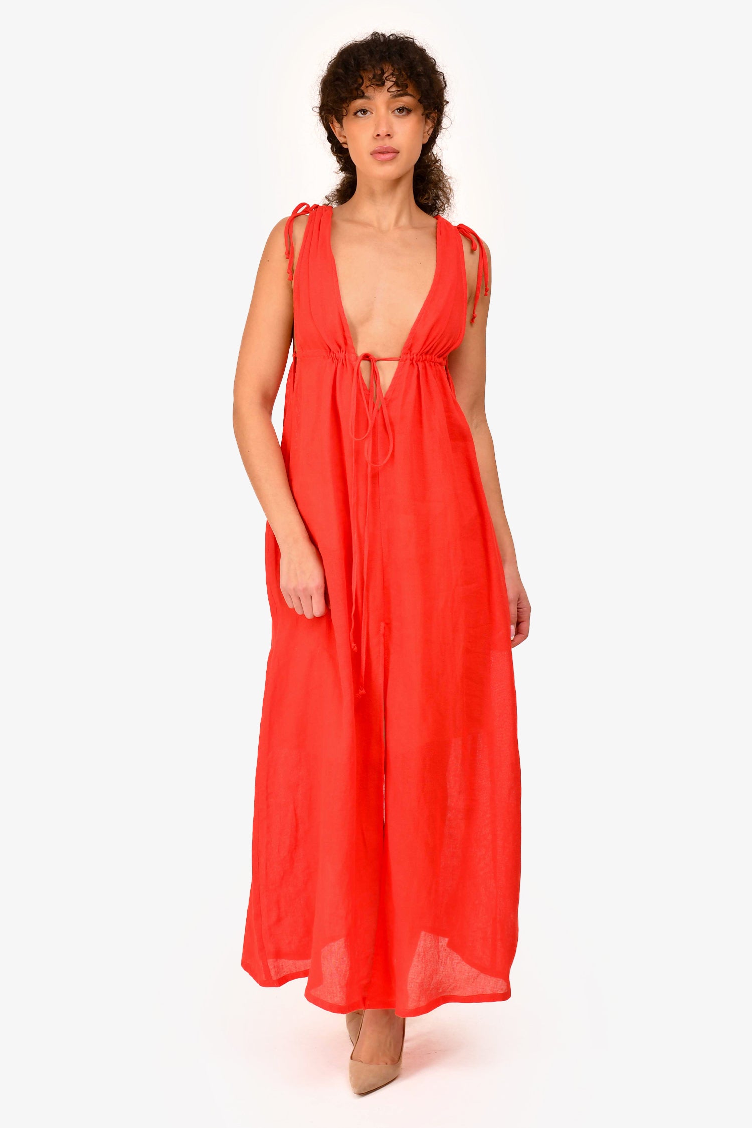 Monday Swimwear Red Mallorca Maxi Dress Size XS – Mine & Yours