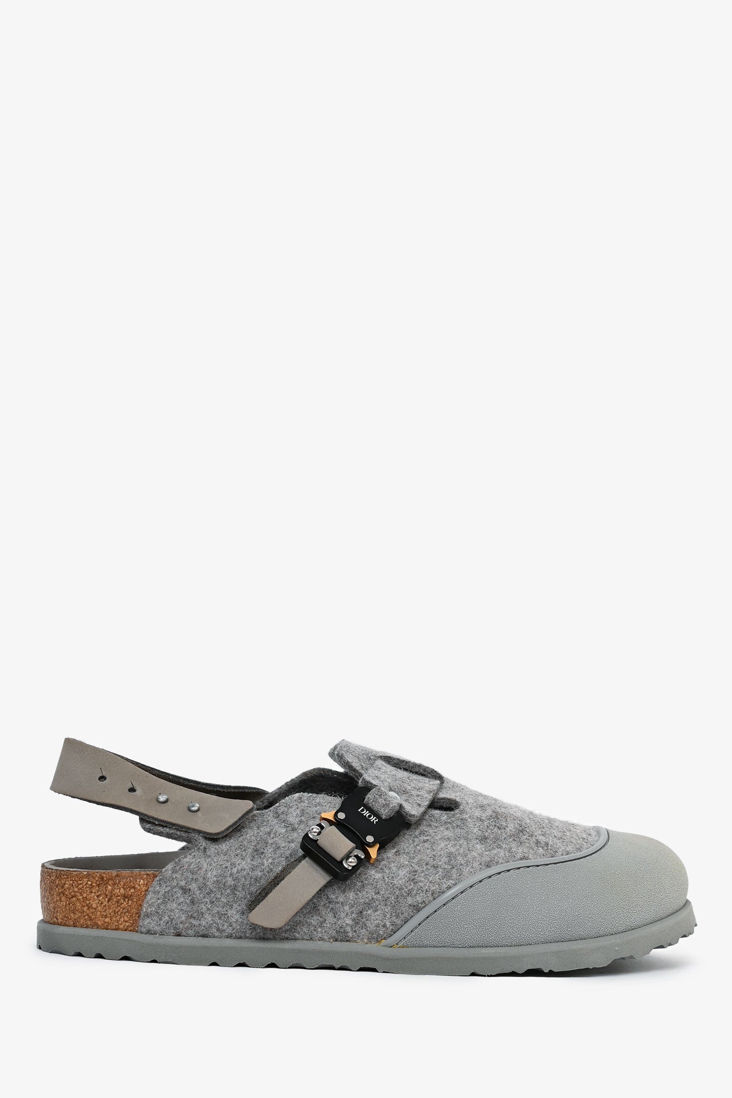 Dior X Birkenstock Grey Wool 'Tokio' Sandals Size 43 Mens – Mine