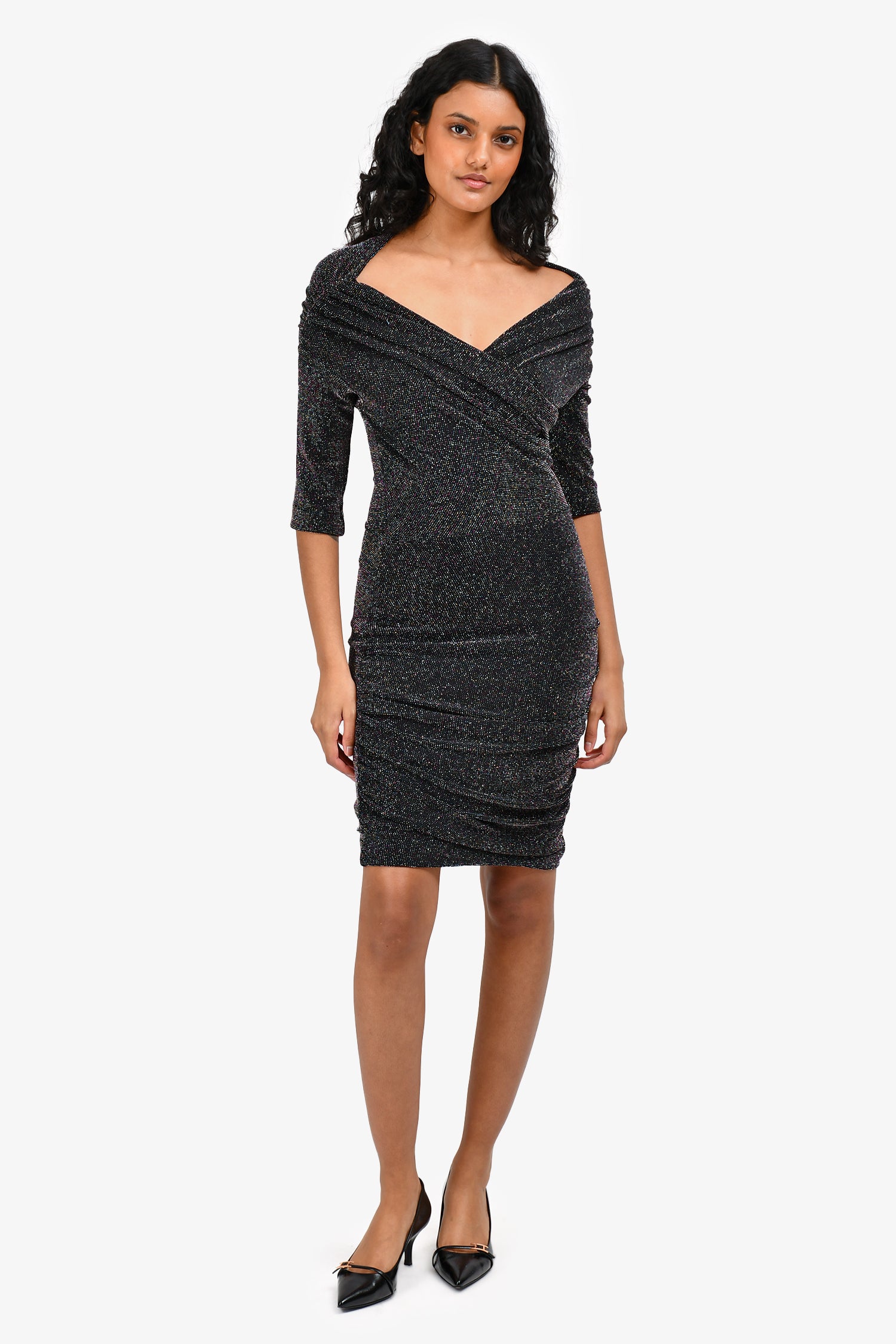 Maje Black Metallic Off The Shoulder Dres Size 2 Mine Yours maje-black-metallic-off-the-shoulder-dres-size-2-mine-yours