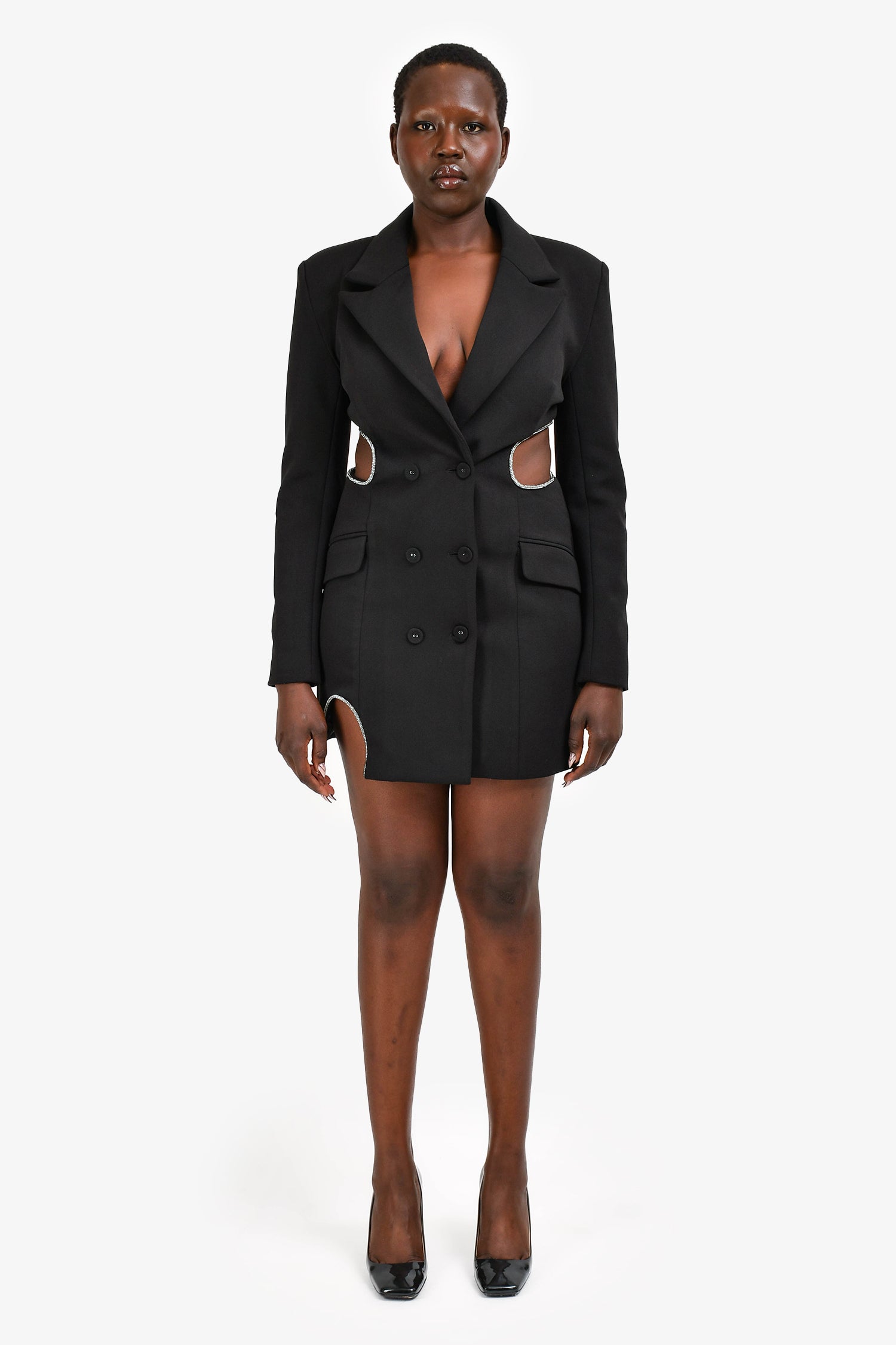 Misha Black/Crystal 'Fay' Cutout Blazer Dress Size – Mine Yours