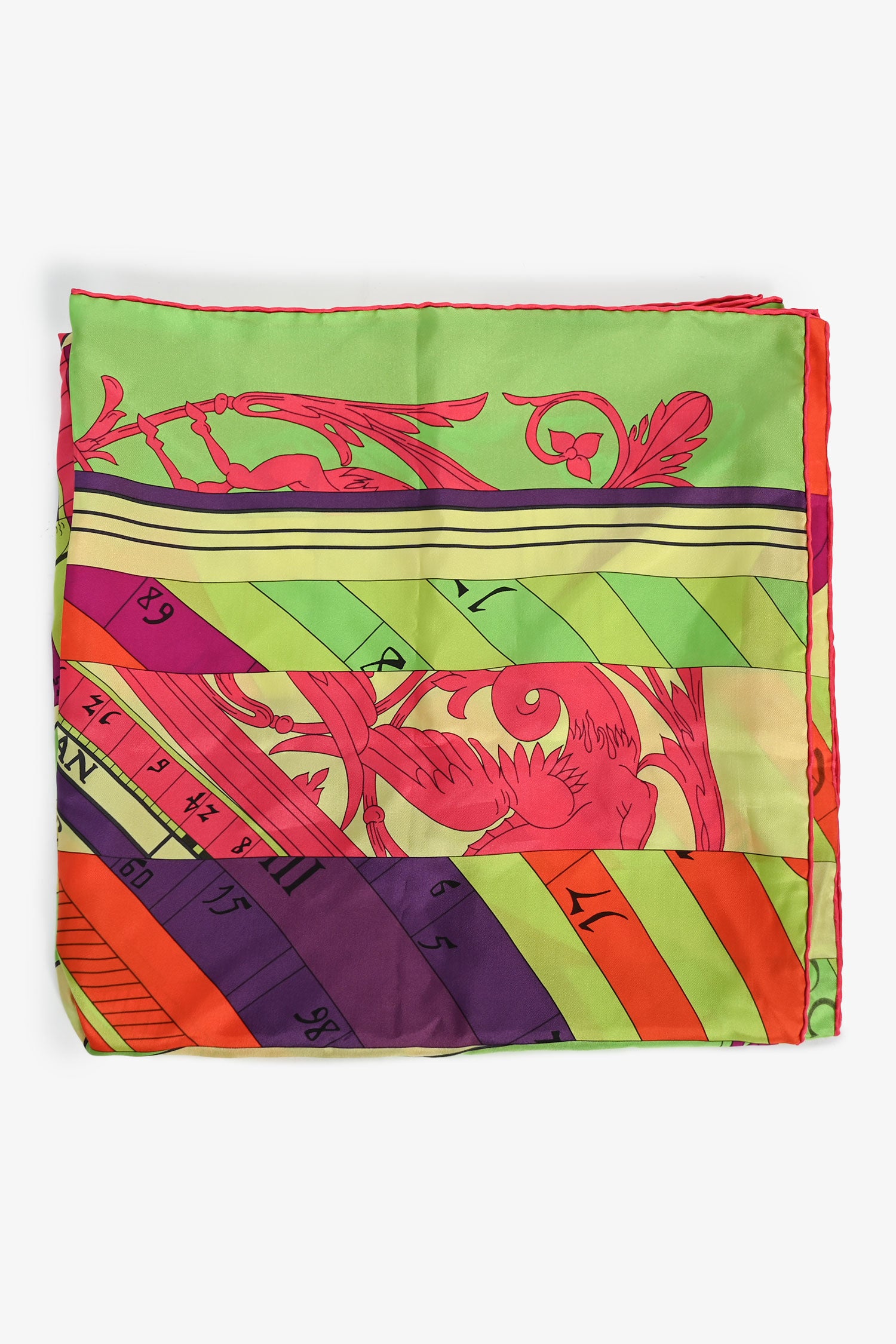 Hermès Neon Multicoloured Silk 'Astrologie Nouvelle' 130cm Scarf