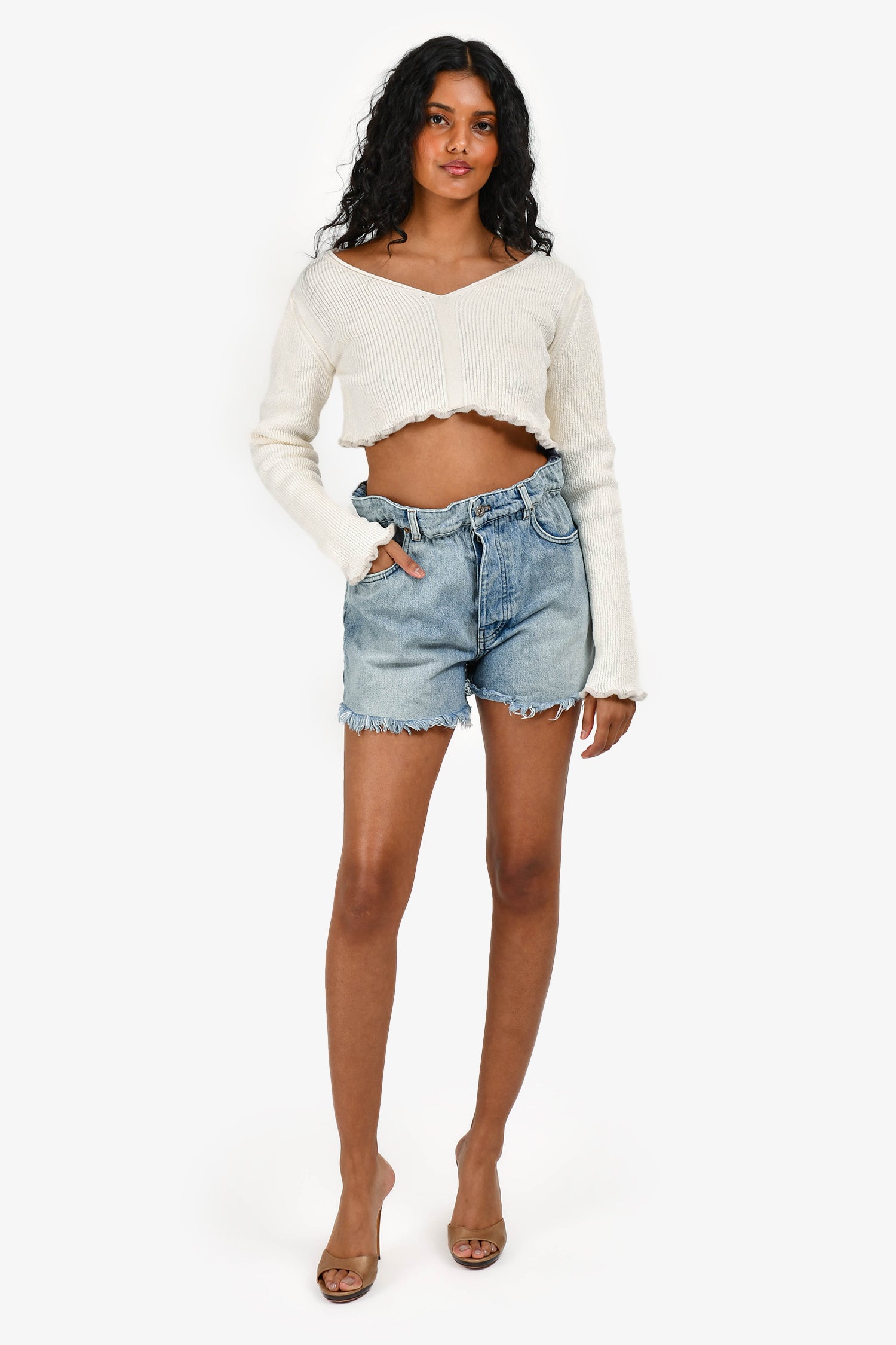 Miu Miu Denim Paper Bag Shorts Size 25 – Mine & Yours