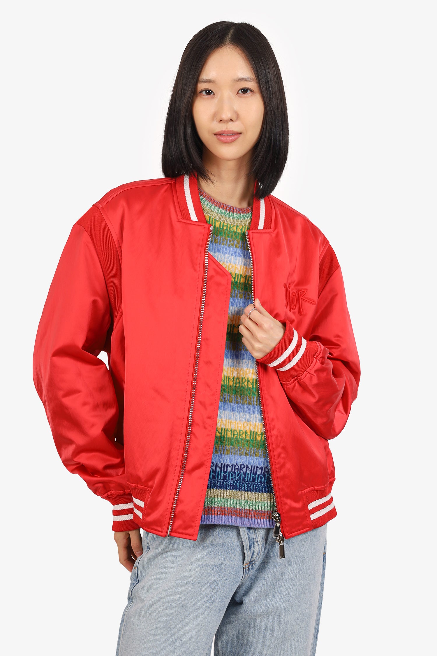 Dior x Shawn Stussy Red OX Bull Bomber Jacket Size 52 Mens – Mine