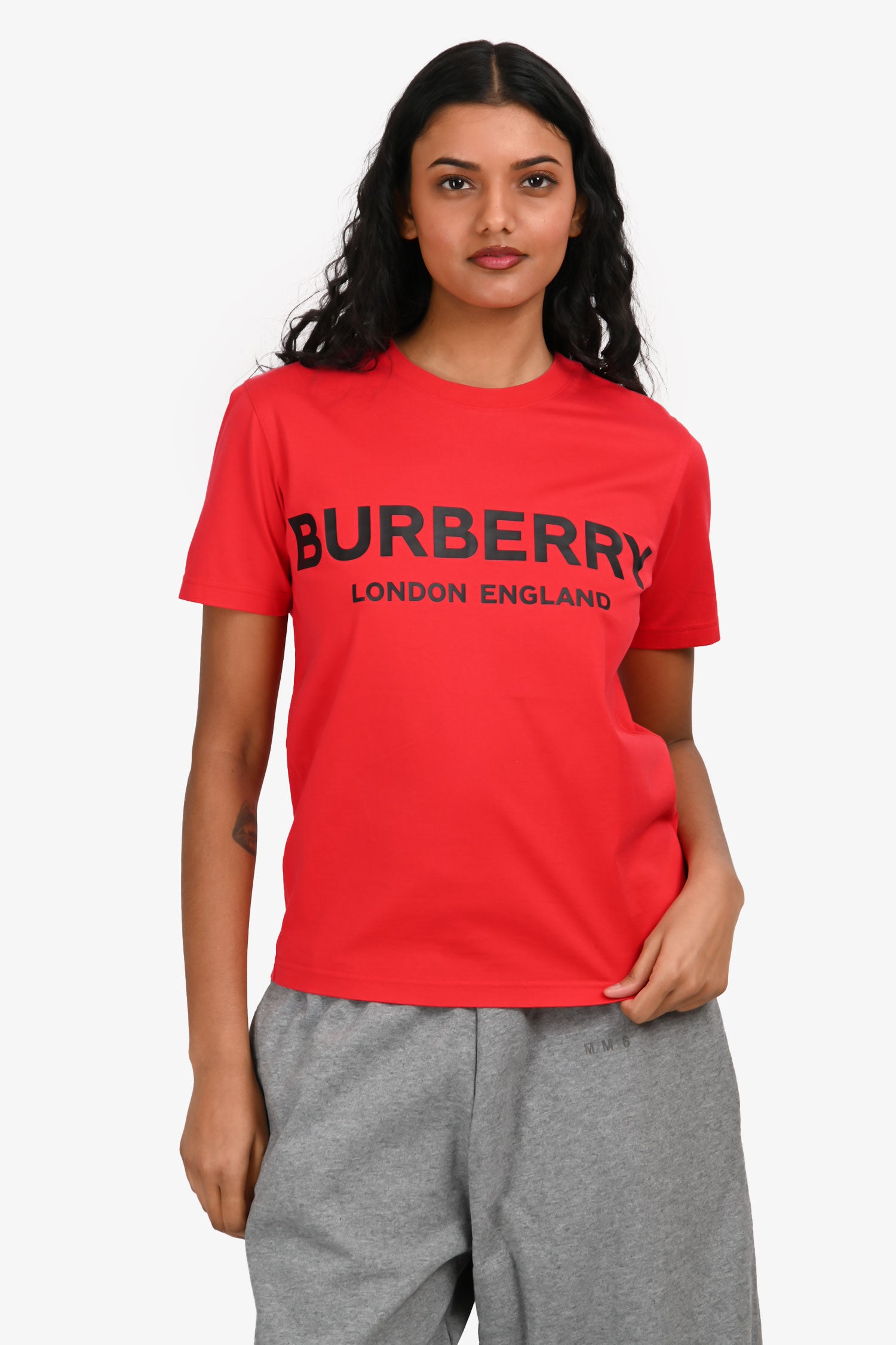 Burberry Red 'Burberry London England' T-Shirt Size XS – Mine & Yours