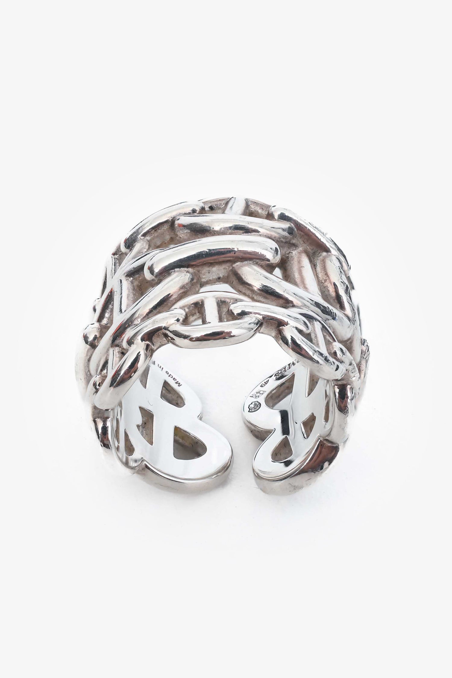 Hermès Sterling Silver Large Model Chaine d'ancre Enchainee Hermès Sterling Silver Large Model Chaine d'ancre Enchainee