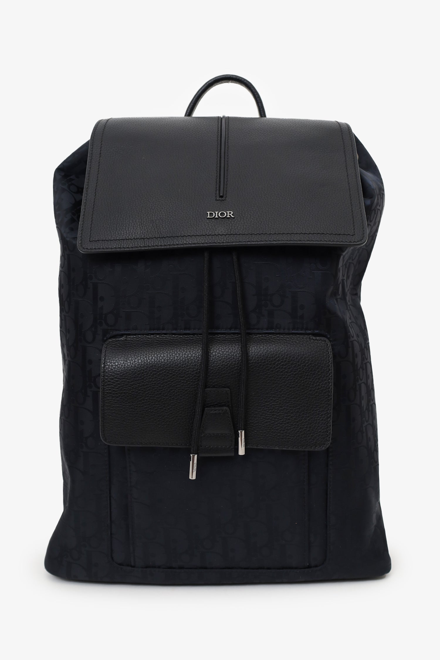 Dior Homme Be Motion Leather Nylon Navy Black Backpack Silver Dior Homme Beige Jacquard & Leather Motion Backpack Bag main image 2