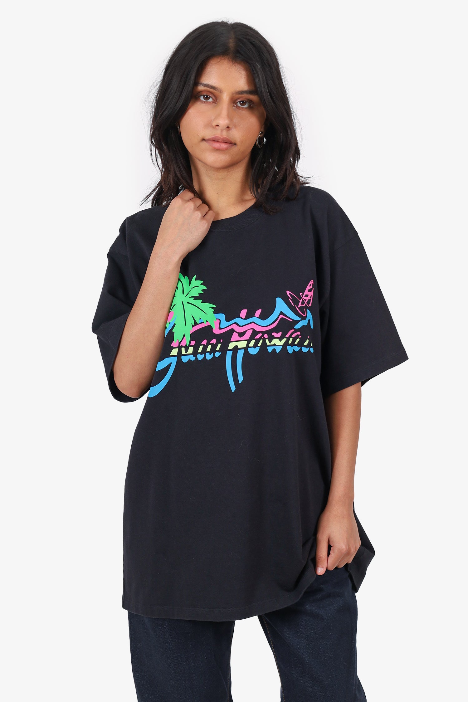 トップス GUCCI HAWAII Tee Gucci Black 'Gucci Hawaii' Print T-Shirt Size M Mens – Mine & Yours