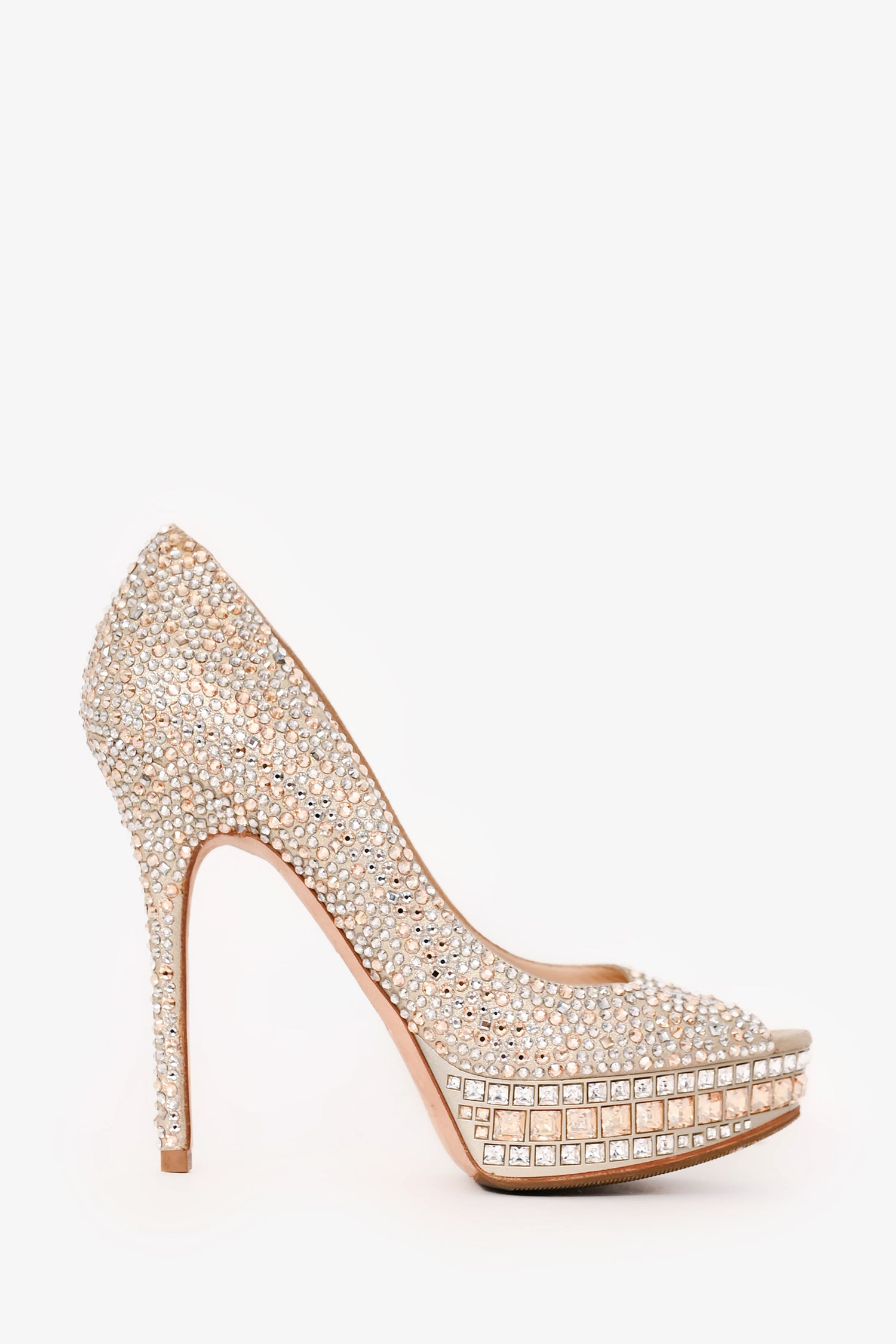 Jimmy Choo Crystal Embellished 'Kendall' Peep-Toe Platform
