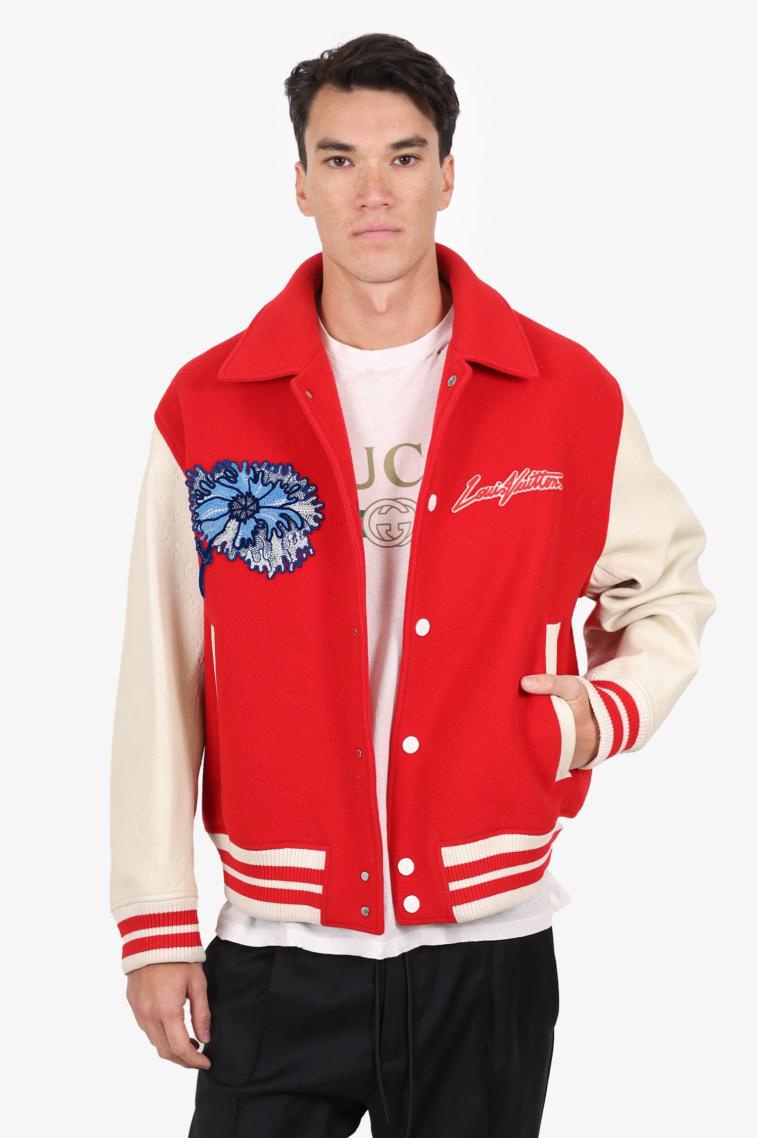 ジャケット・アウター Louis Vuitton Flower Embroidered Jacket Louis Vuitton x Yayoi Kusama Psychedelic Flower Embroidered