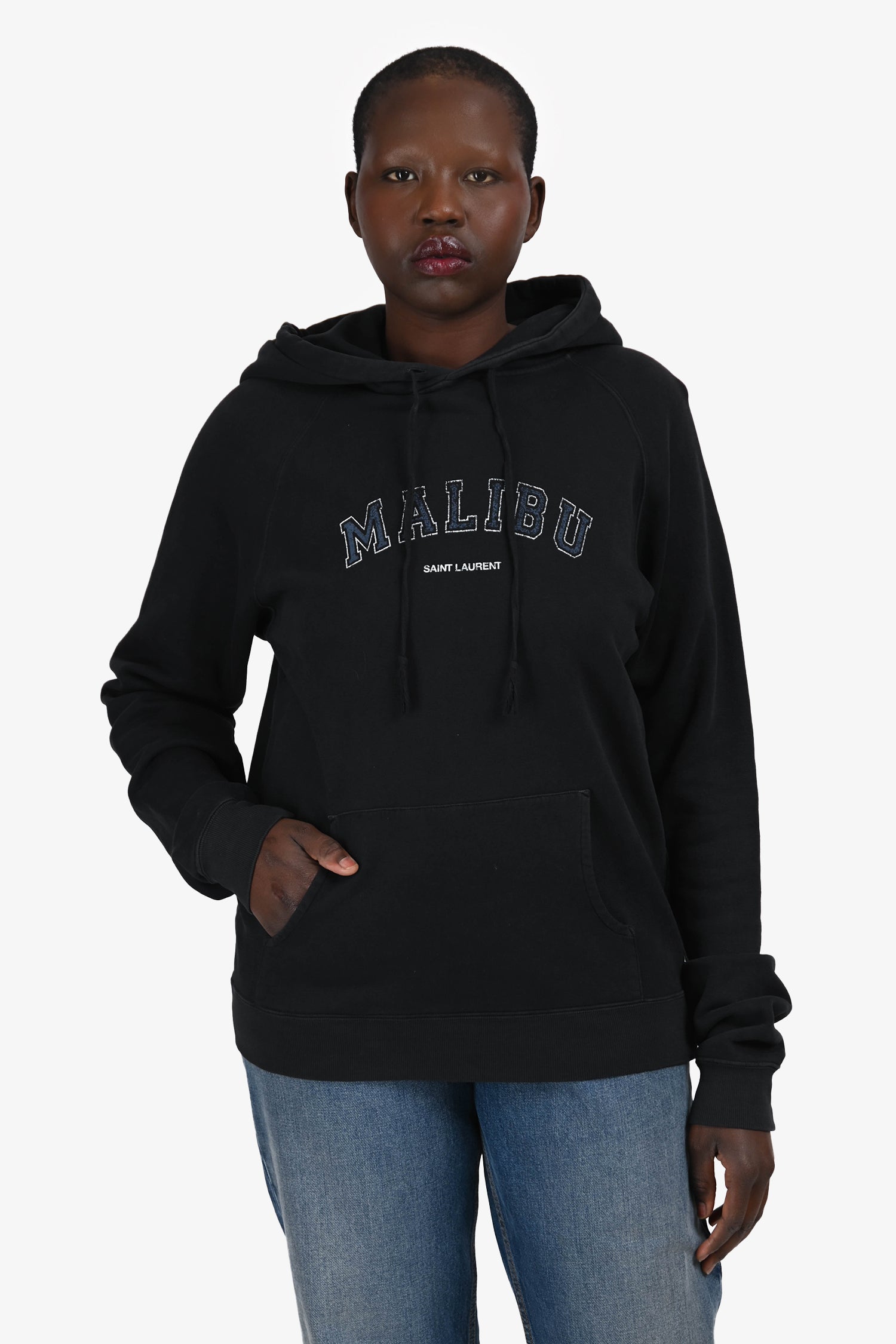 Saint Laurent Black 'Malibu' Logo Hoodie Size XL – Mine & Yours