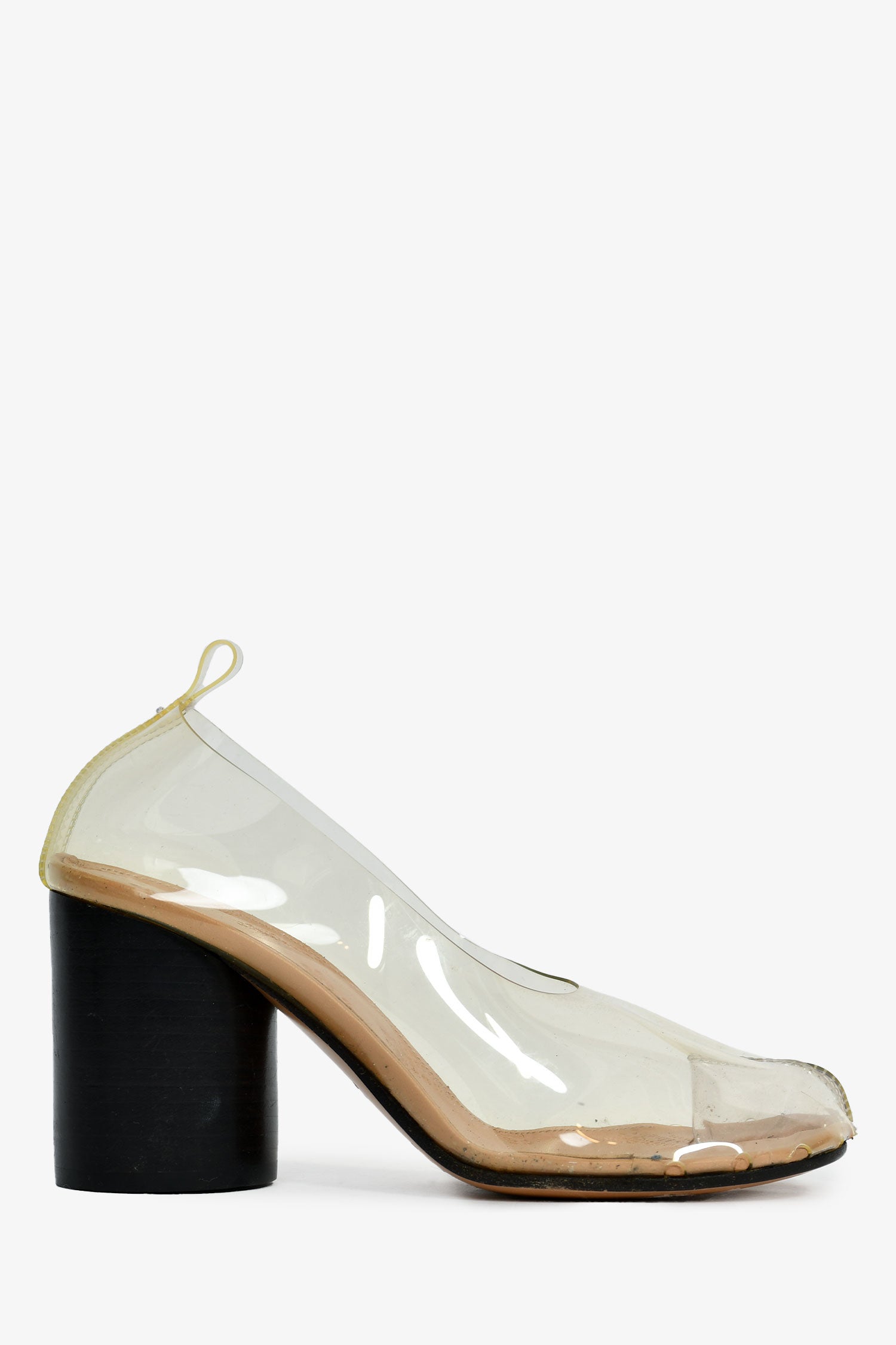 Maison Margiela Clear/Nude PVC Tabi Heels Size 36 – Mine & Yours