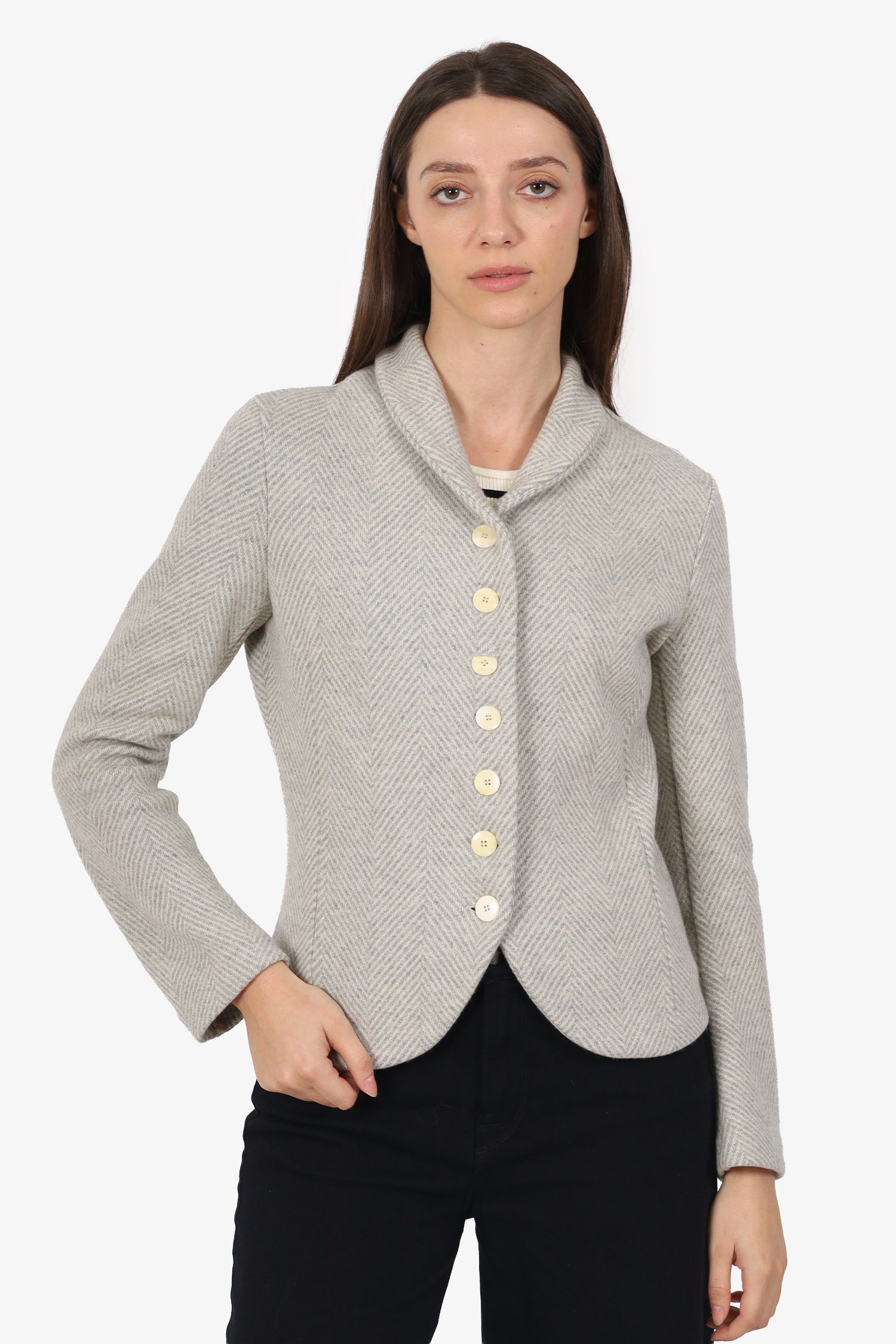 FABIANA FILIPPI ノースリーブジレ グレー FABIANA FILIPPI ノースリーブジレ グレー