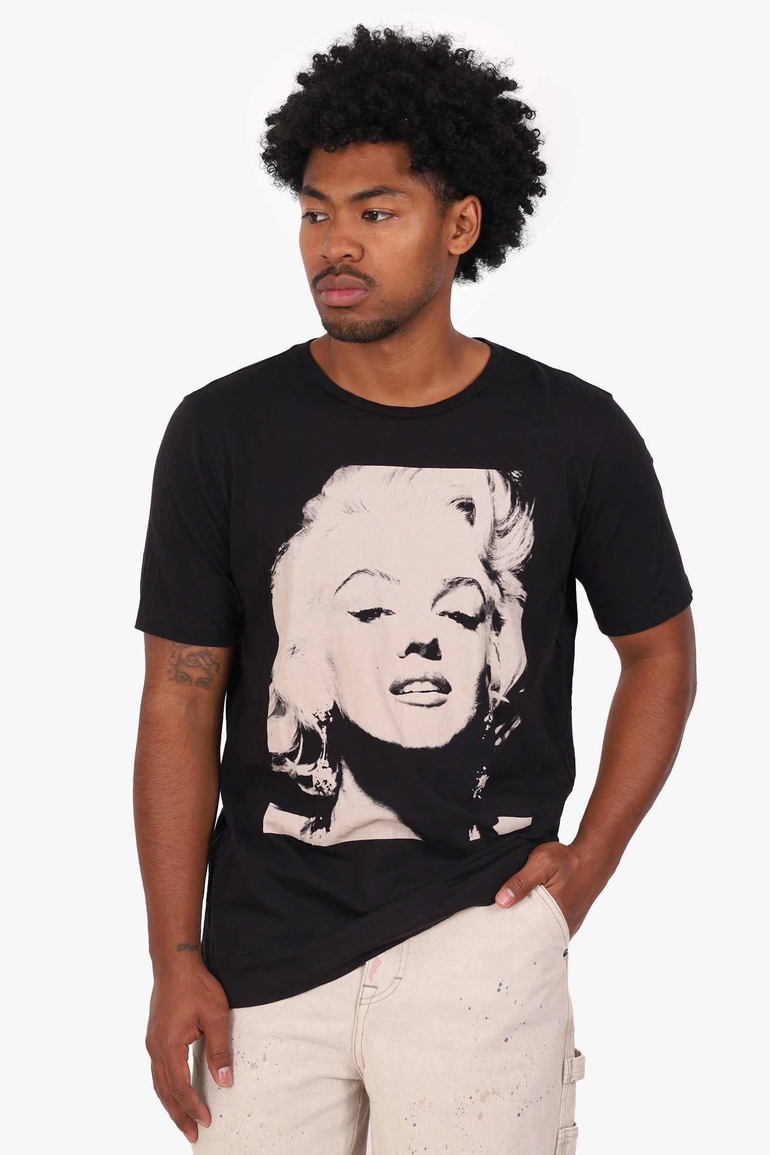 Dries Van Noten SS16 Black Marilyn Monroe Print T-shirt Size L