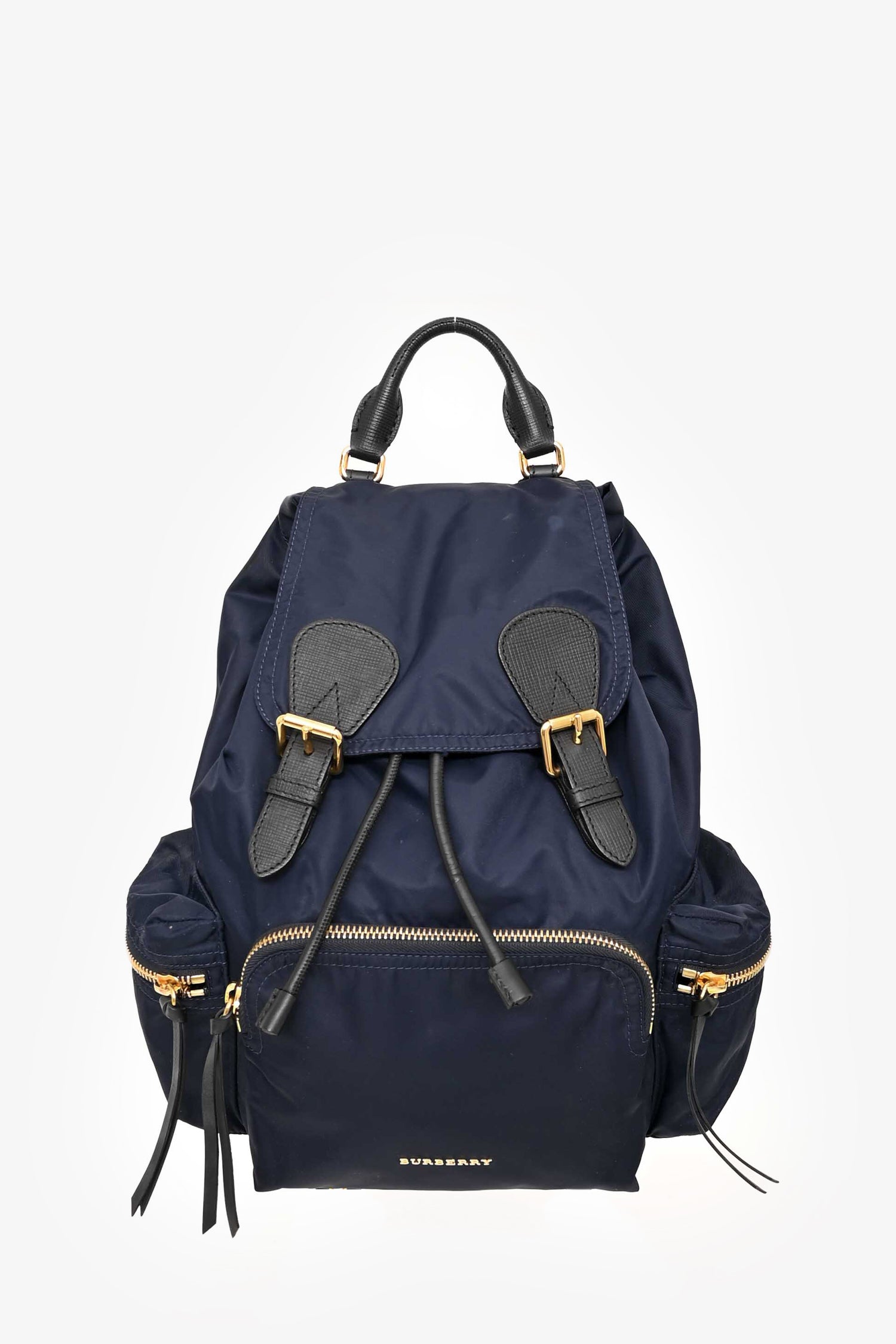 Burberry Navy Nylon Gold Chain Backpack – Mine & Yours display picture 1