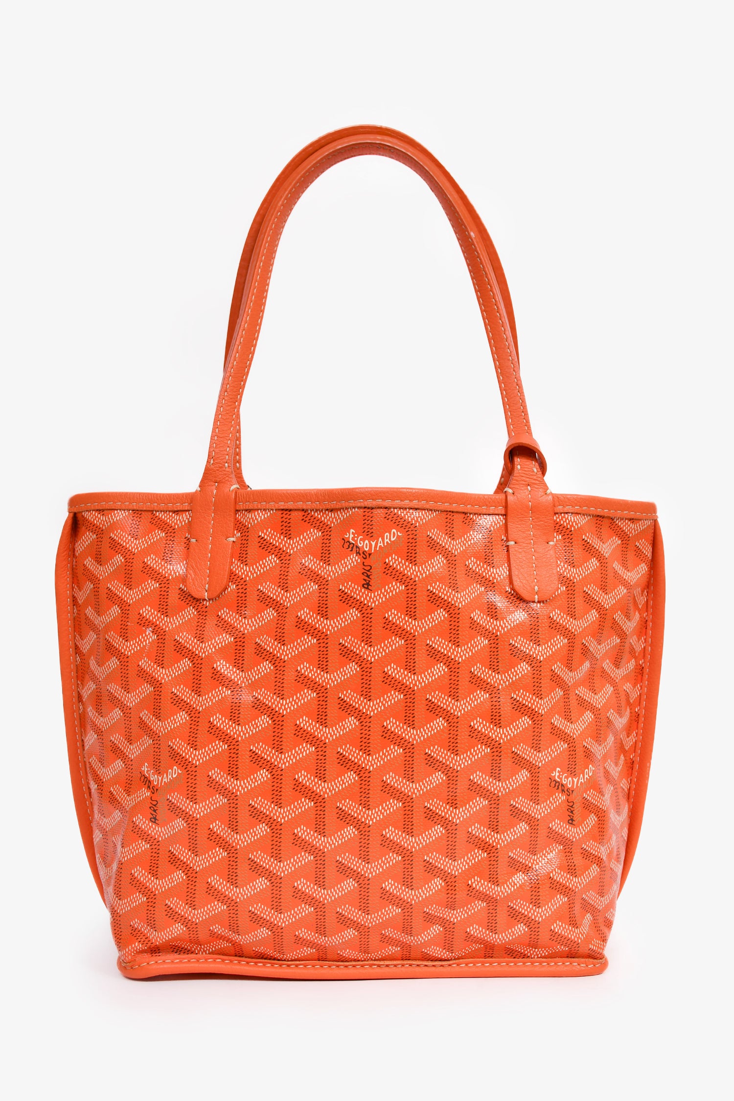 Goyard Orange Goyardine Mini Anjou Tote With Pouch – Mine & Yours