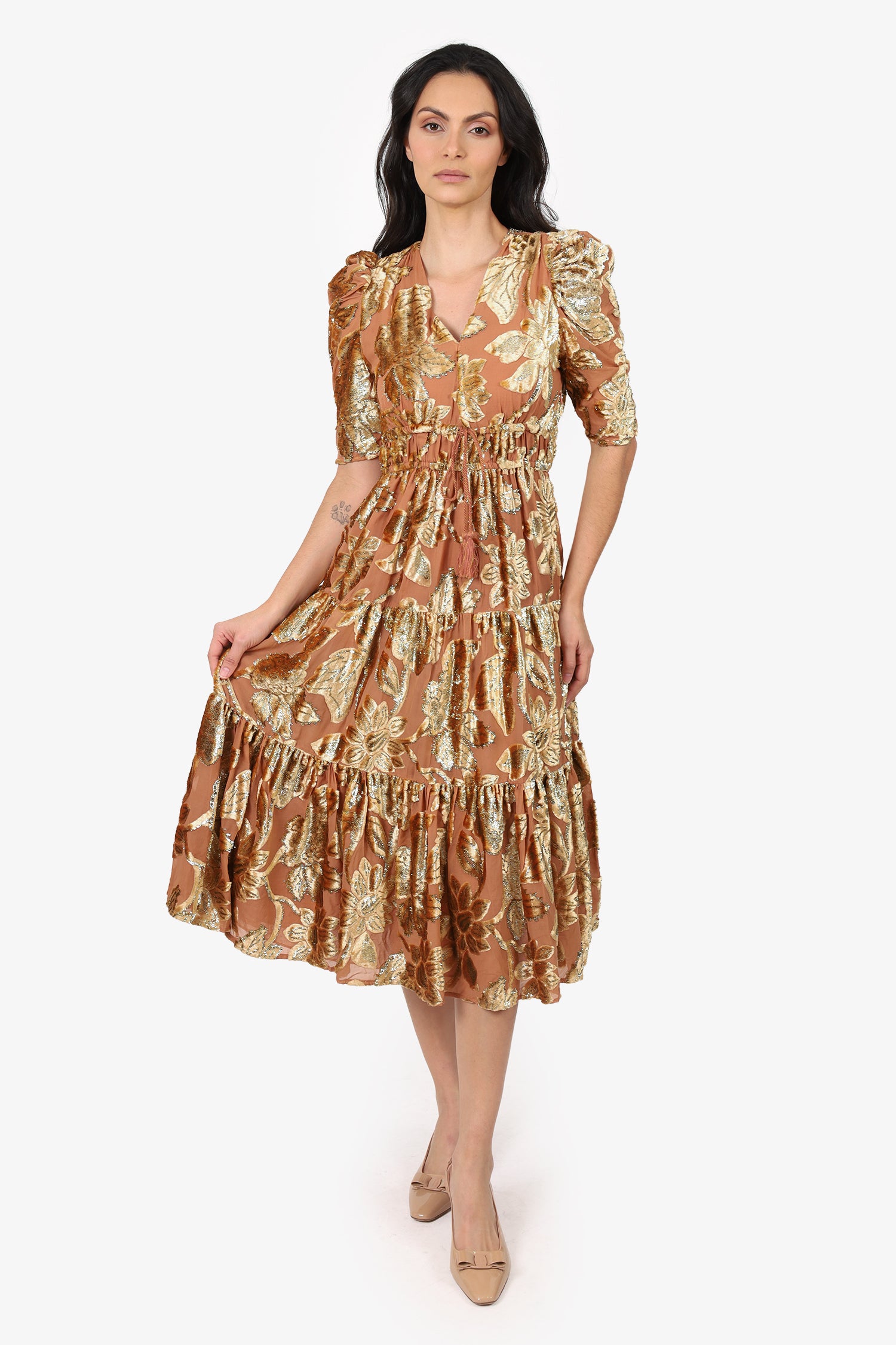 Ulla Johnson Rose Gold Velvet Dress Estimated Size 2 Mine & Yours Ulla Johnson Rose Gold Velvet Dress Estimated Size 2 Mine & Yours