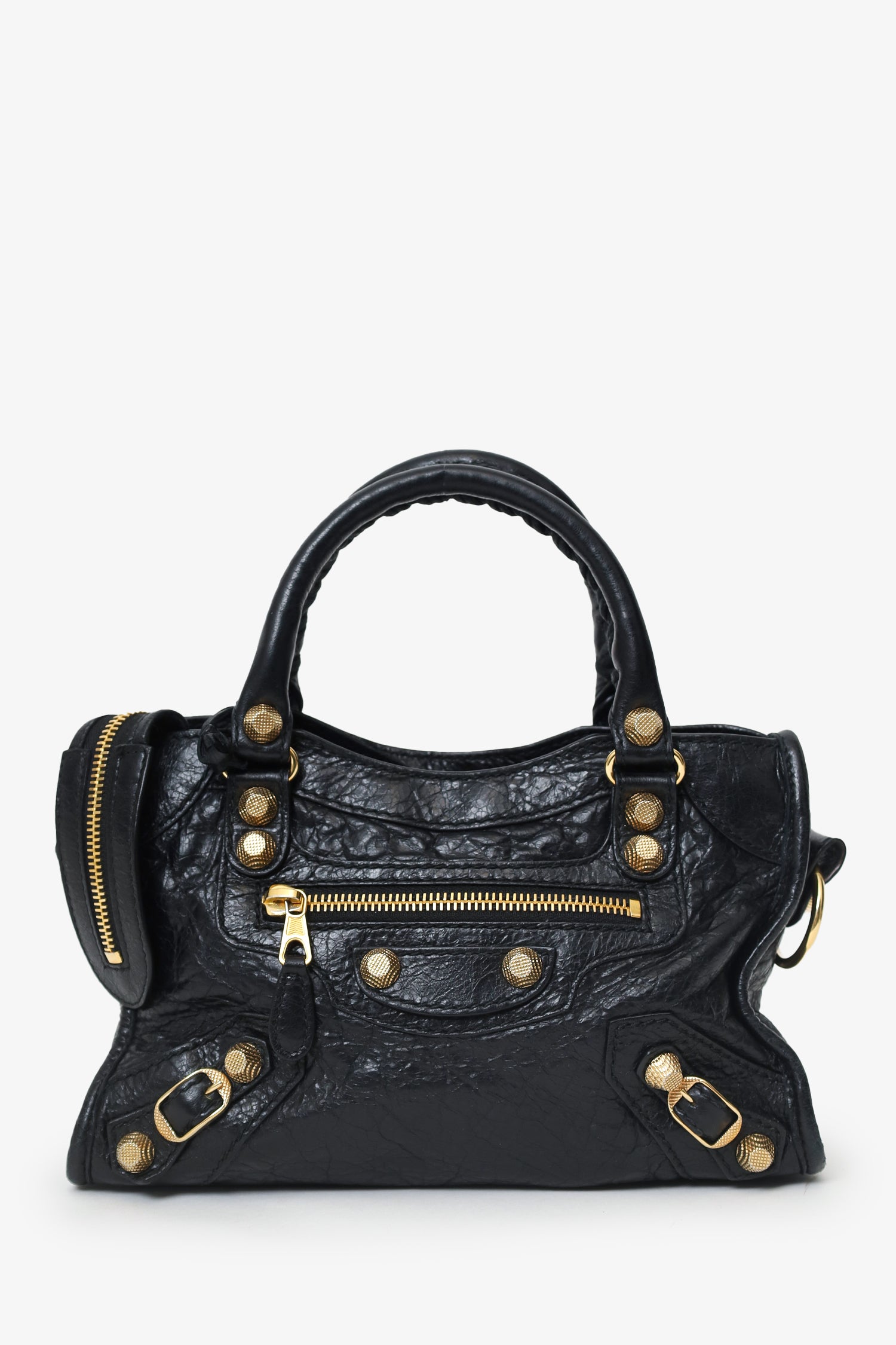 Balenciaga Black Leather Giant 12 Mini City Bag With GHW – Mine 