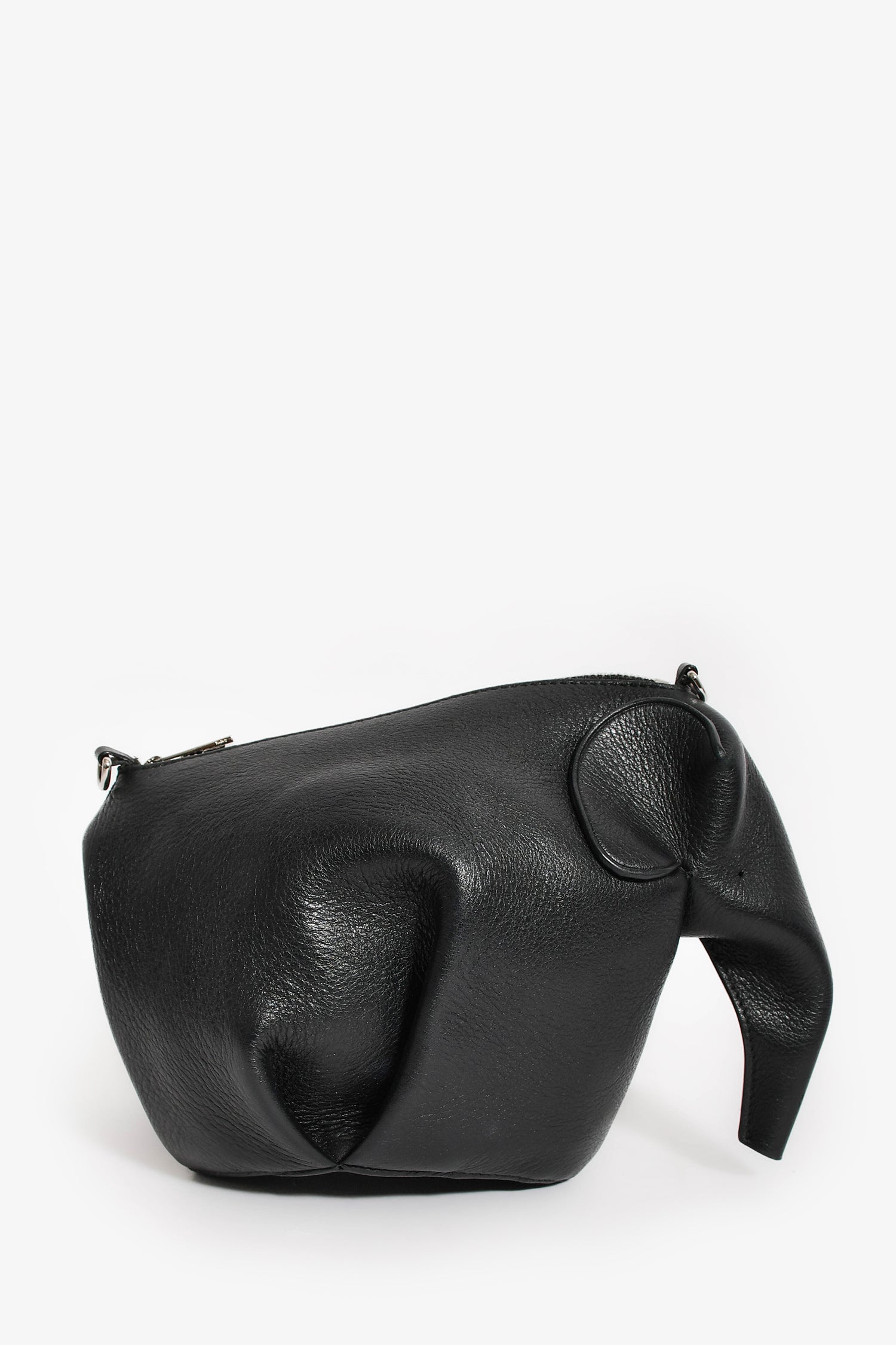 Loewe Black Leather Elephant Bag with Strap – Mine & Yours