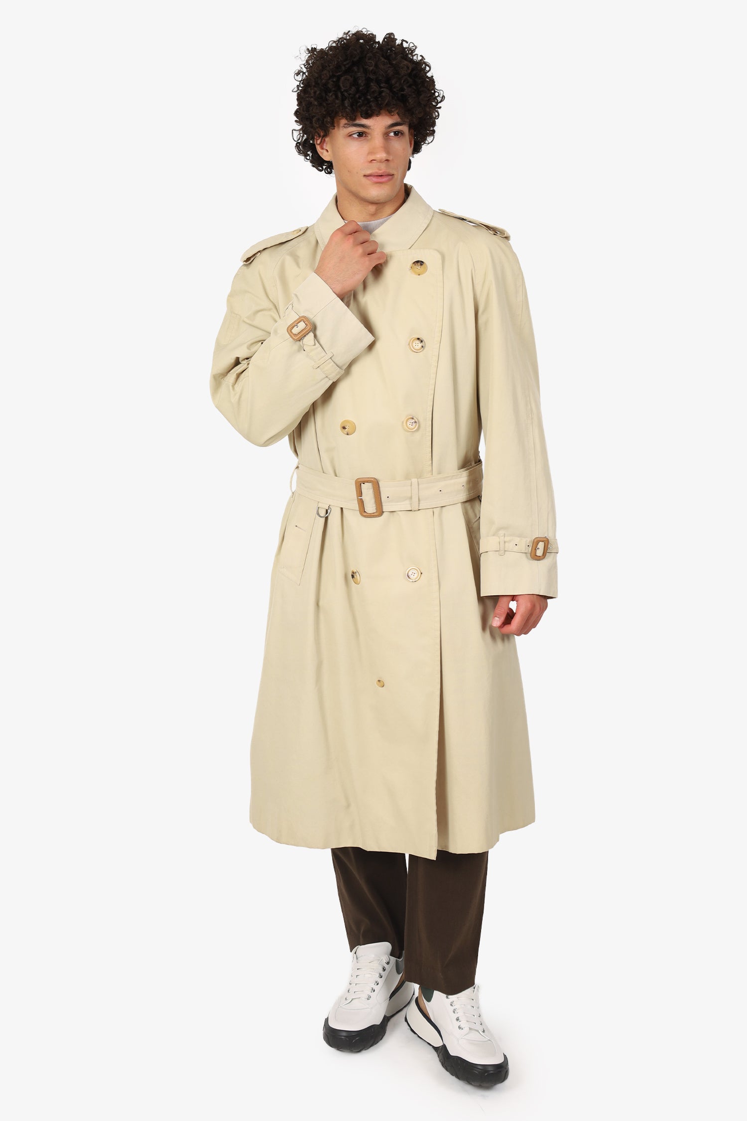 ジャケット・アウター BURBERRY Maxi length long coat Burberry London Beige Long Trench Coat Size 54 Mens – Mine & Yours