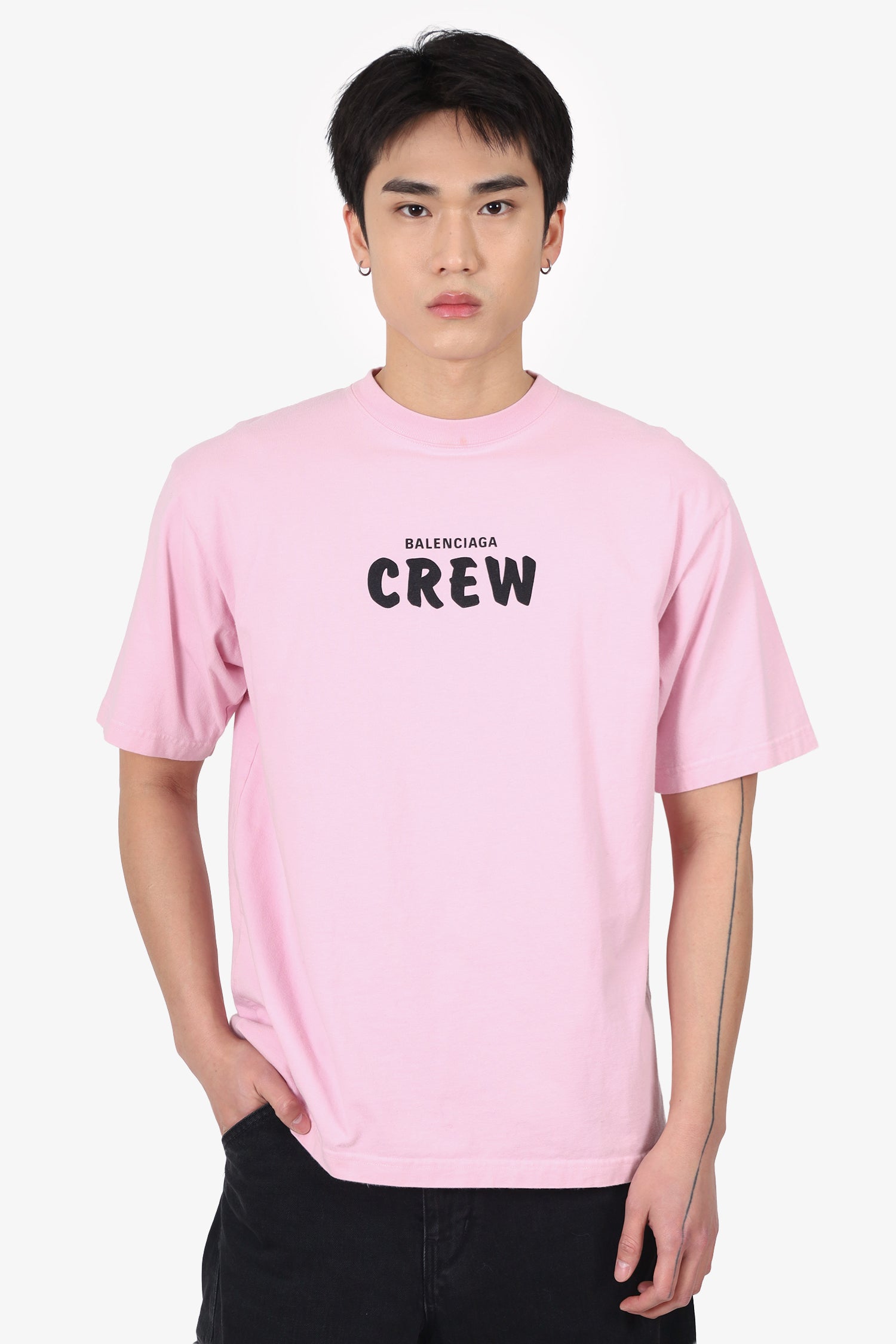 Balenciaga Pink Crew Print T-Shirt Size XS Mens – Mine & Yours
