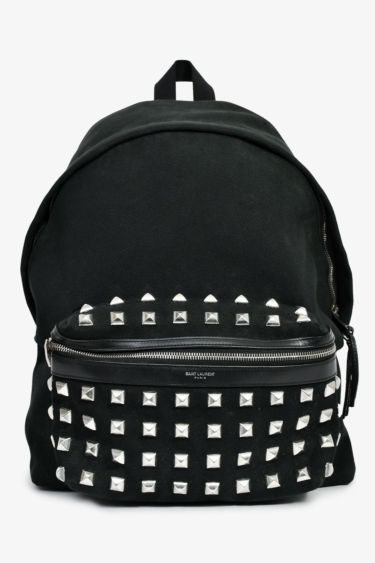 Saint Laurent Black Canvas City Studs Backpack – Mine & Yours
