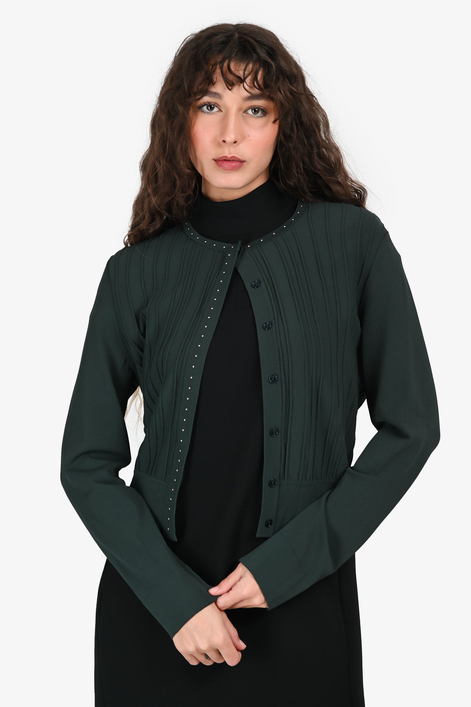 Salvatore Ferragamo Dark Green Gancini Cardigan Size XL – Mine & Yours