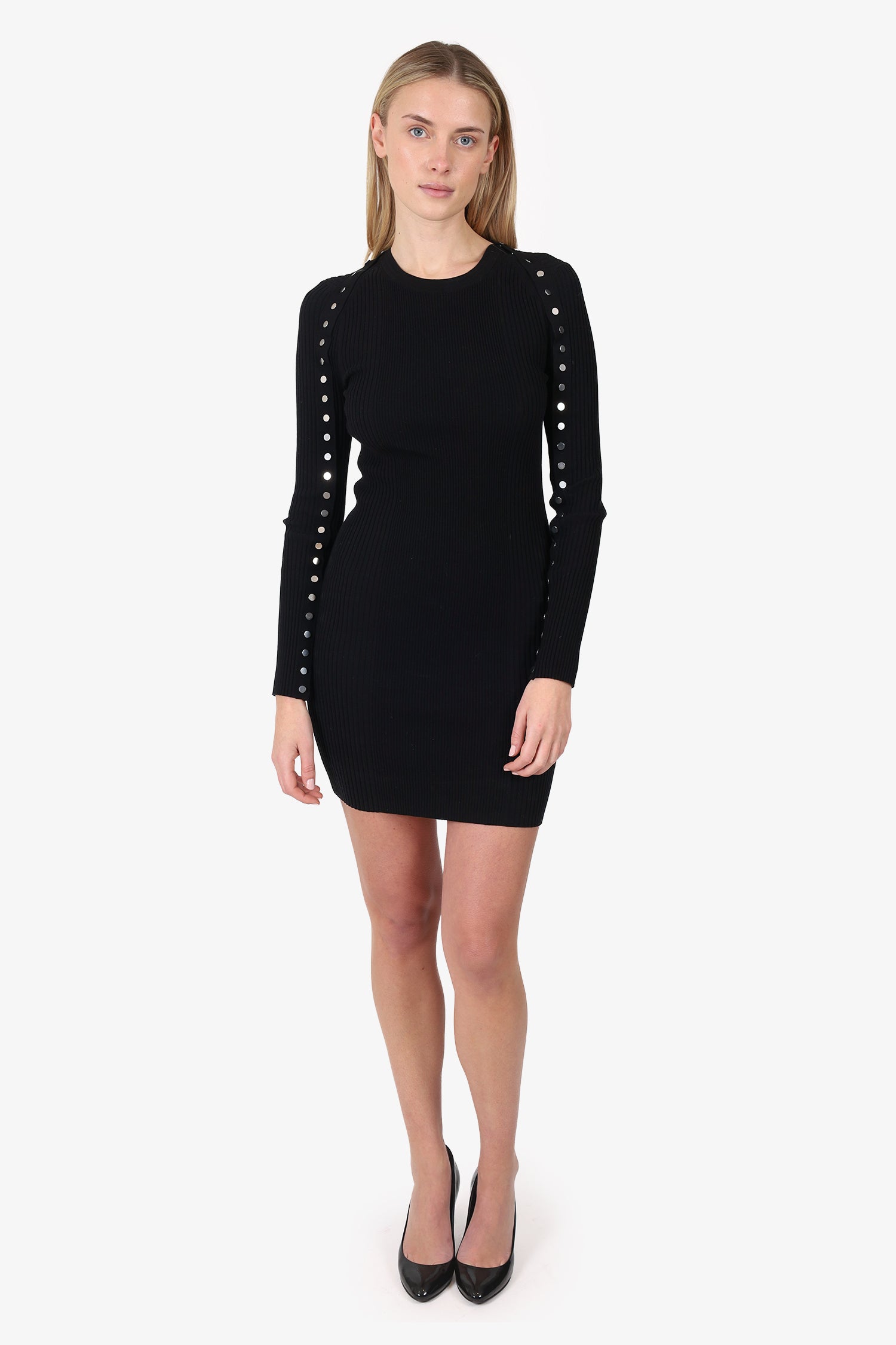 Alexander Wang Black Knit Ribbed Short Dress Size S  Mine & Yours