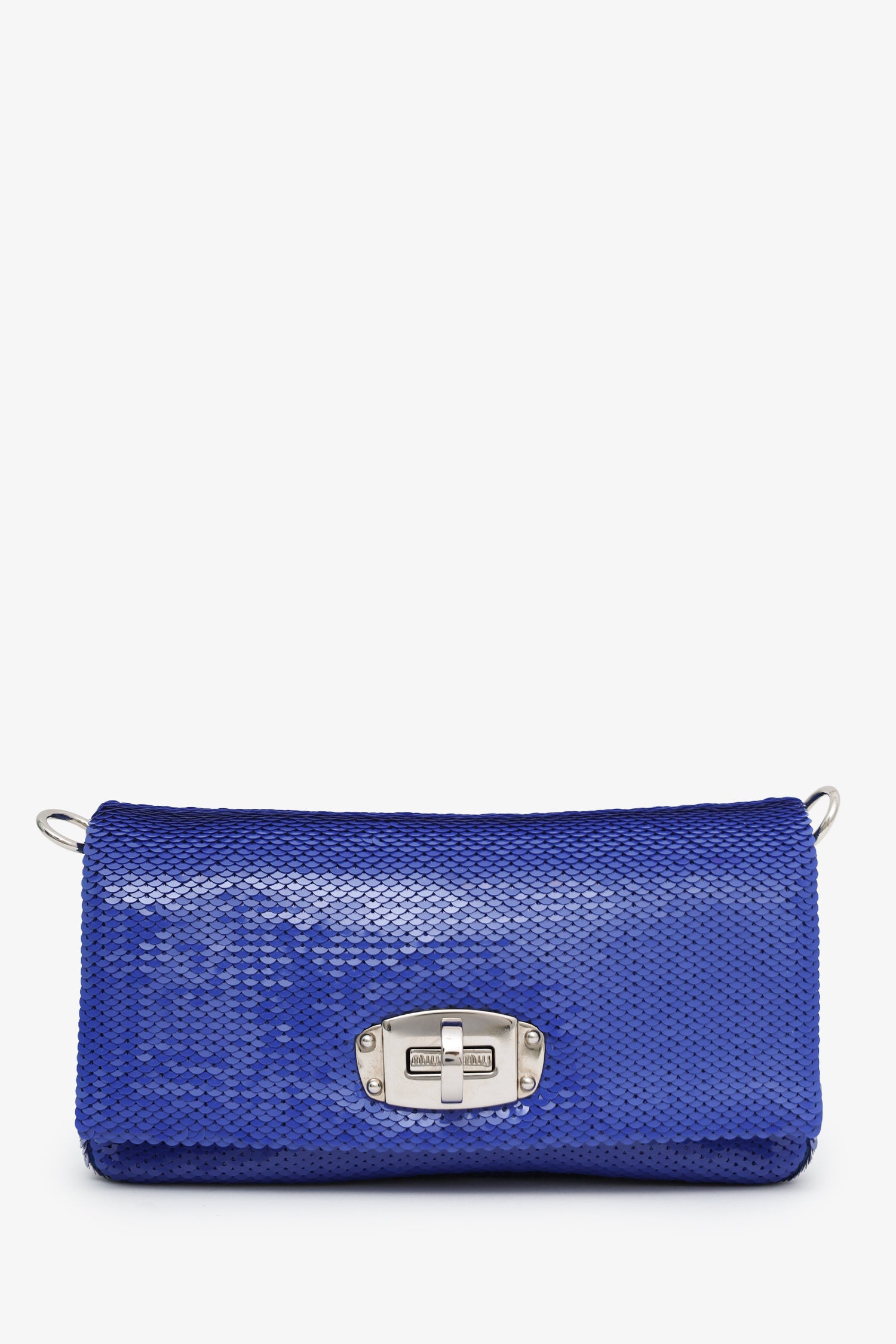Miu Miu Blue Sequin Pearl Crystal Embellished Crossbody Bag – Mine