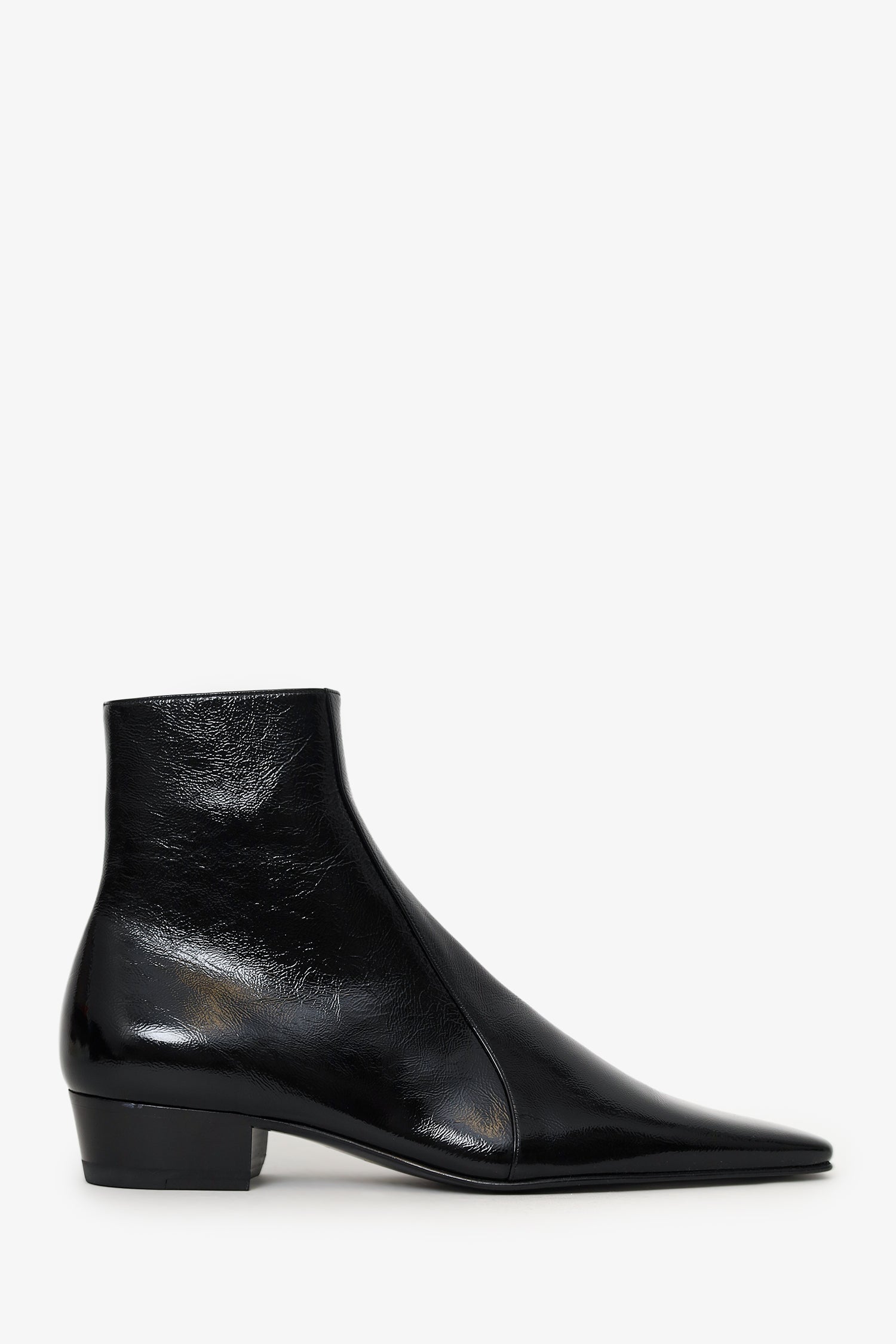 Saint Laurent Black Patent Leather Ankle Boots Size 43 Mens – Mine
