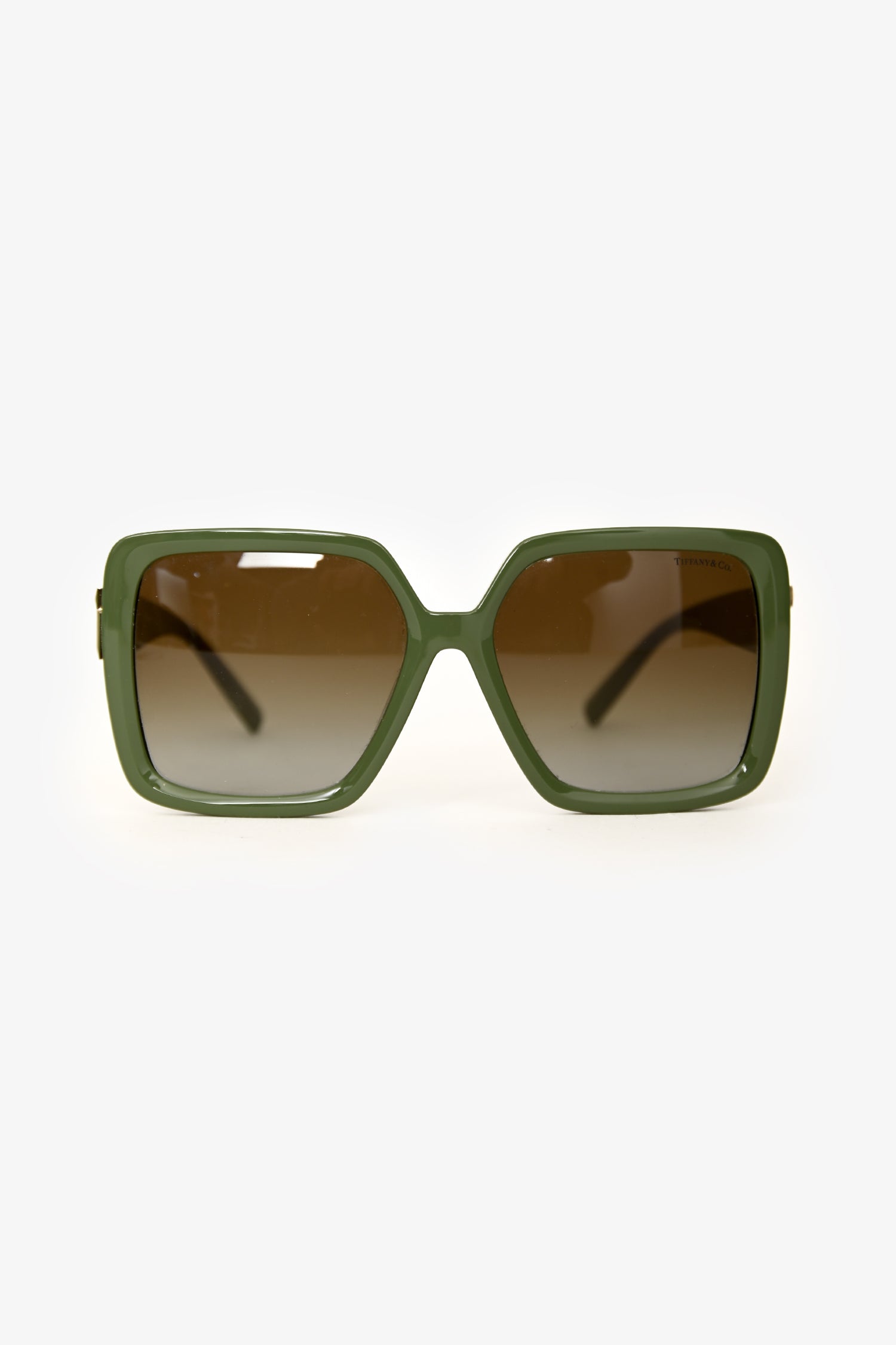Tiffany & Co. Green Acetate T Oversized Square Tinted  display picture 2
