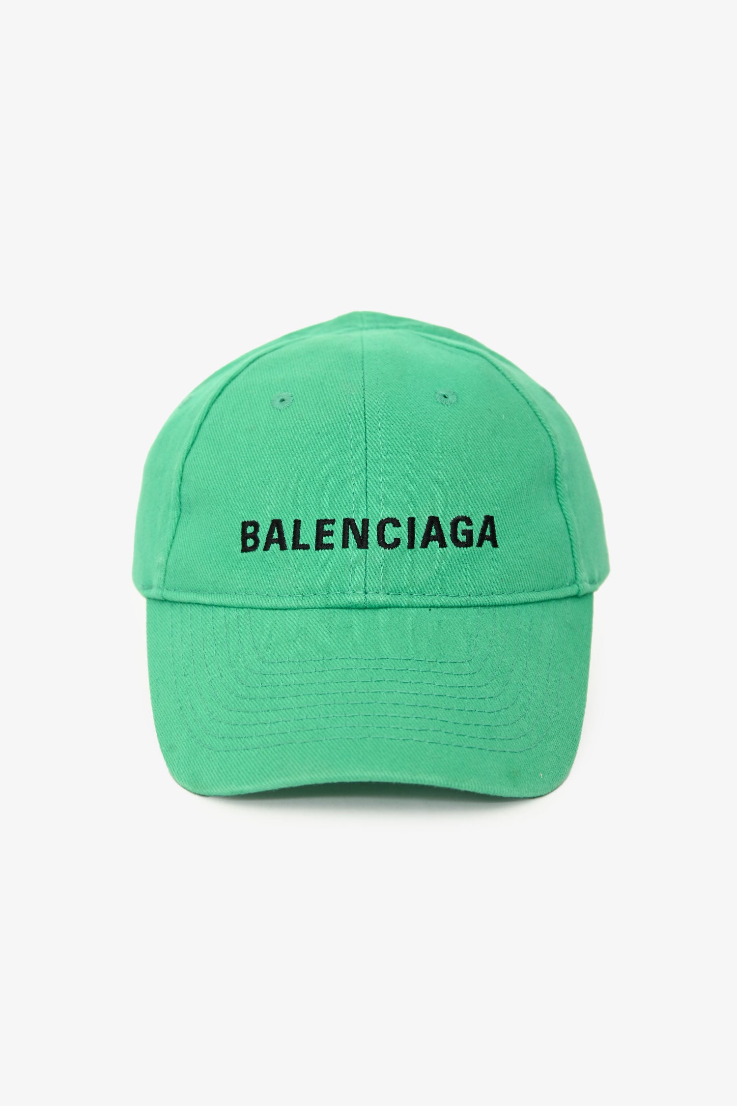 Balenciaga Green/Black Canvas Logo Baseball Cap Size L – Mine & Yours