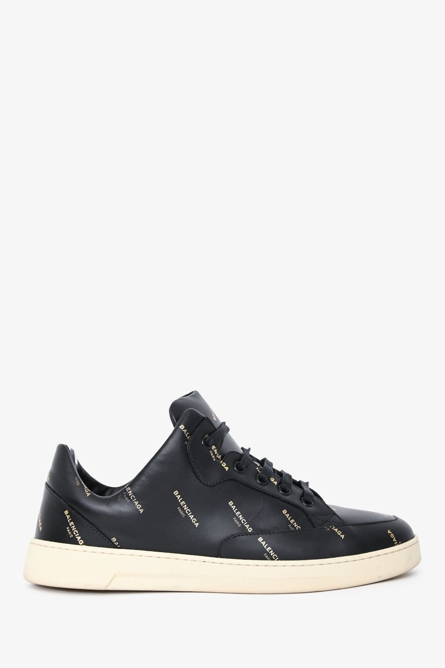 Balenciaga Black Logo Pelle S. Gomma Sneakers Size 41 Mens – Mine 