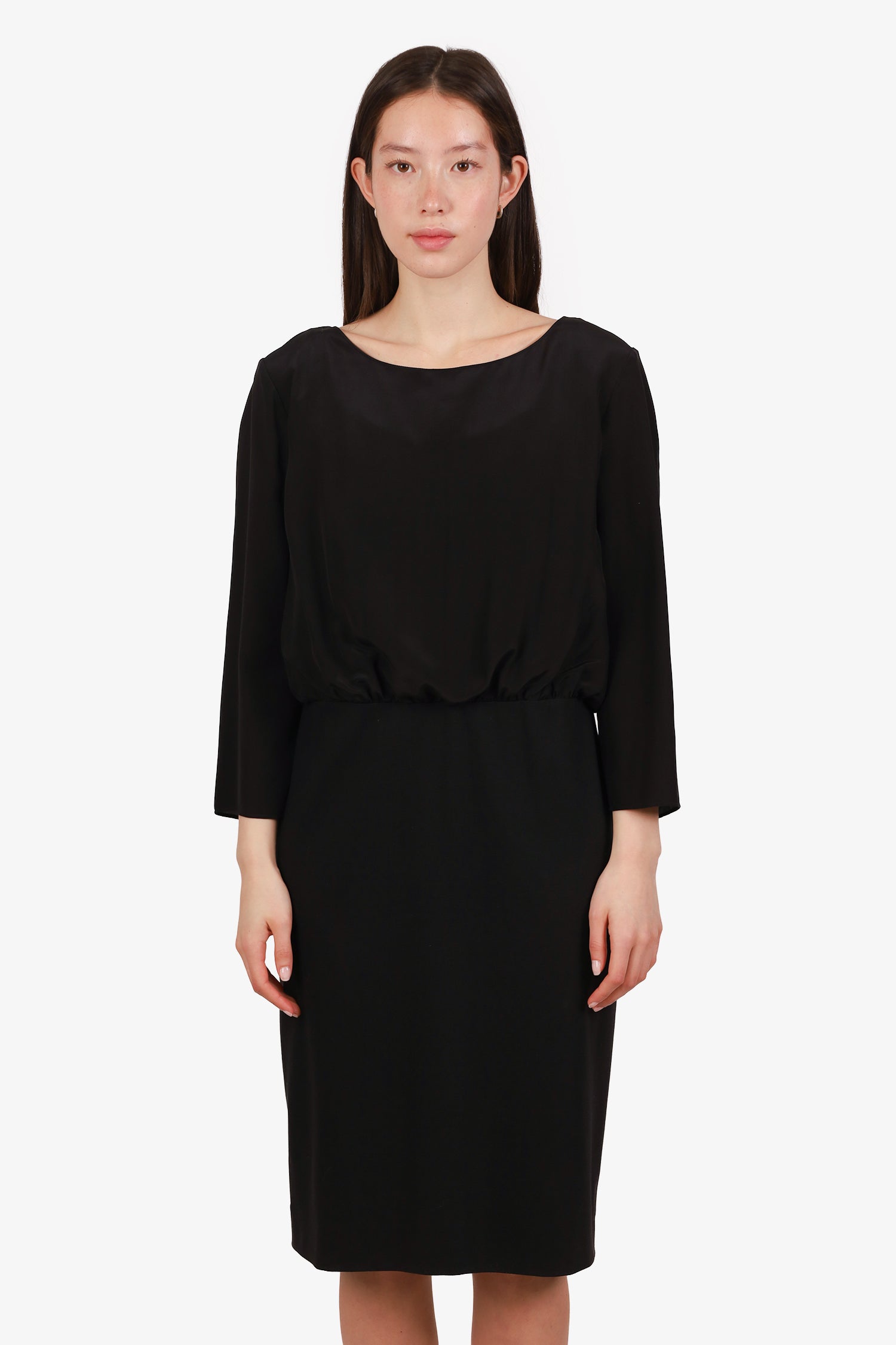 Moschino Cheap and Chic Black 3/4 Sleeve Dress Size 14 – Mine & Yours