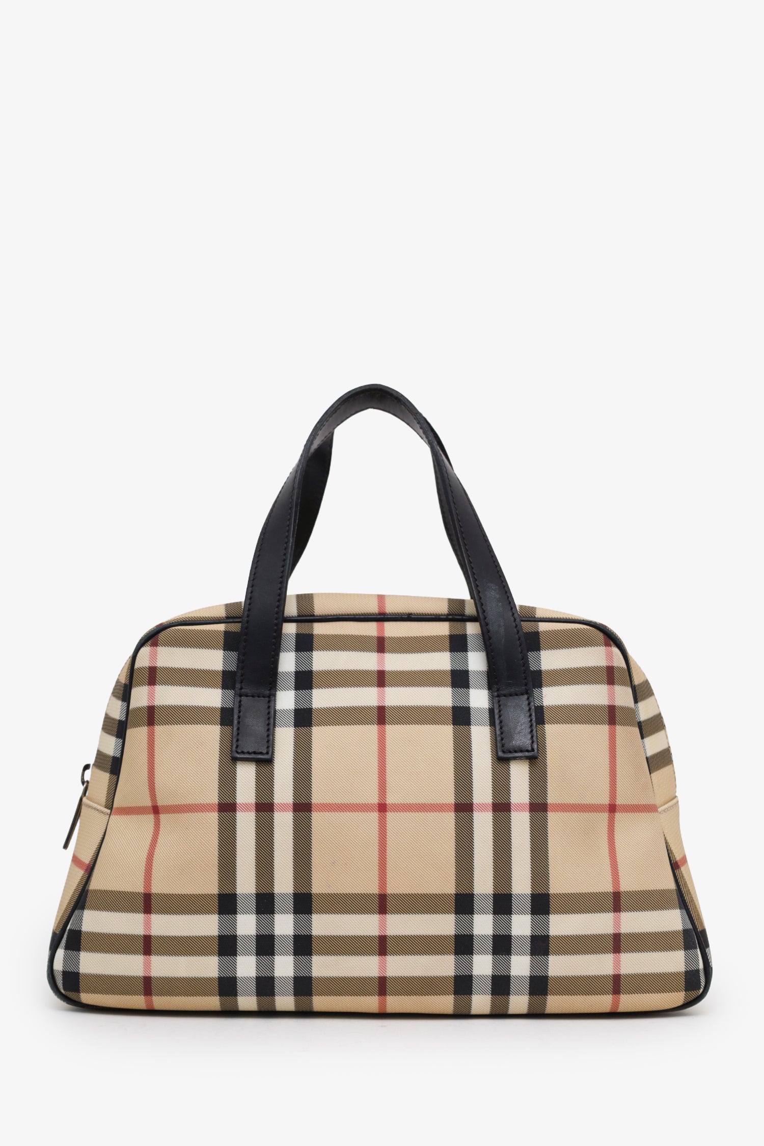 Burberryバッグ Burberry Novacheck Canvas/Leather Top Handle Bag – Mine & Yours