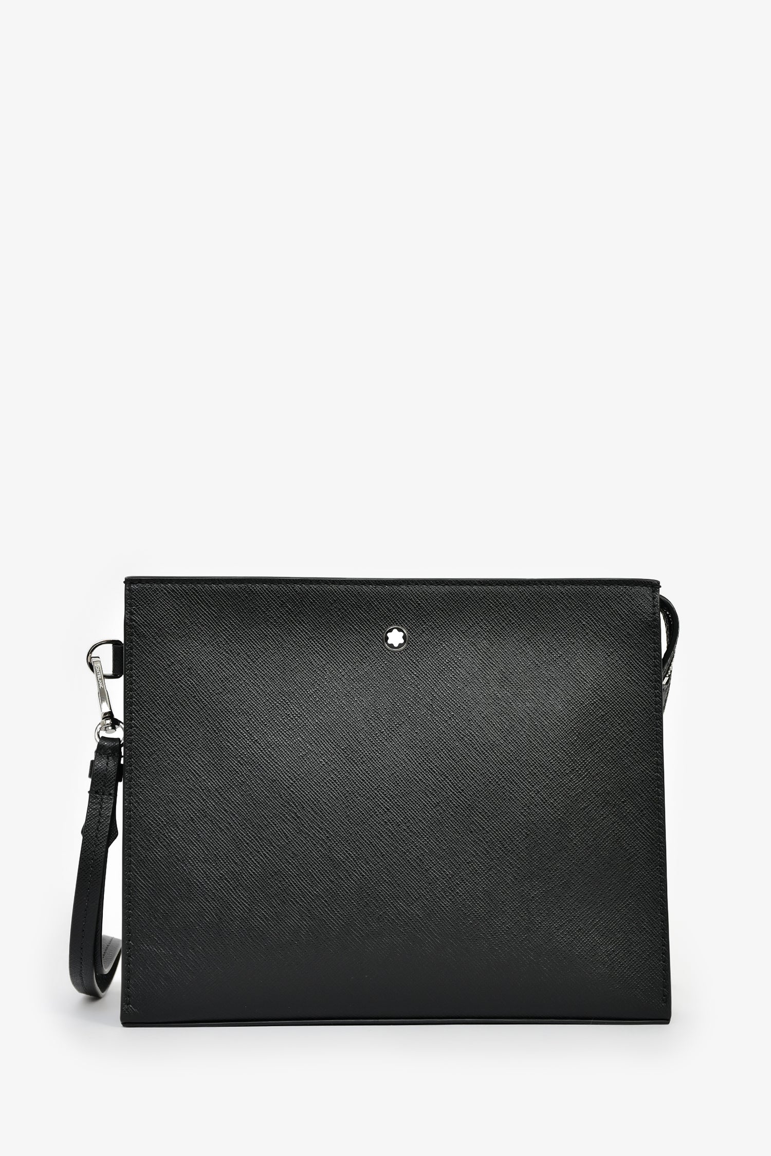 Montblanc Black Leather Zip Sartorial Pochette Wristlet – Mine & Yours