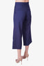 Marni Navy Blue Virgin Wool Cropped Trousers Size 38