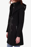 Mackage Black Steffy Flat Wool Coat with Toggle & Zip Off Hood Size M