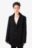 Mackage Black Wool Lined Button-Up Jacket Size 38