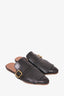 Marni Black Leather Fringe Fllat Kiltie Mules Size 36