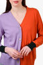 Marni Purple/Orange Cashmere Button Down Cardigan Size 38