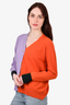 Marni Purple/Orange Cashmere Button Down Cardigan Size 38