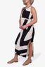 Max Mara Cream/Black Printed Sleeveless Maxi Dress est Size M