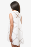 Milly White Sleeveless Textured Shift Dress sz 0