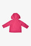 Burberry Children Dark Magenta Nylon Nova Check Lined Rain Jacket Size 9M Kids