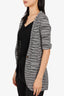 Missoni Black/White Striped Knit Blazer Size 8