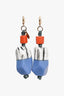 Missoni Blue/Orange/Marble Drop Earrings